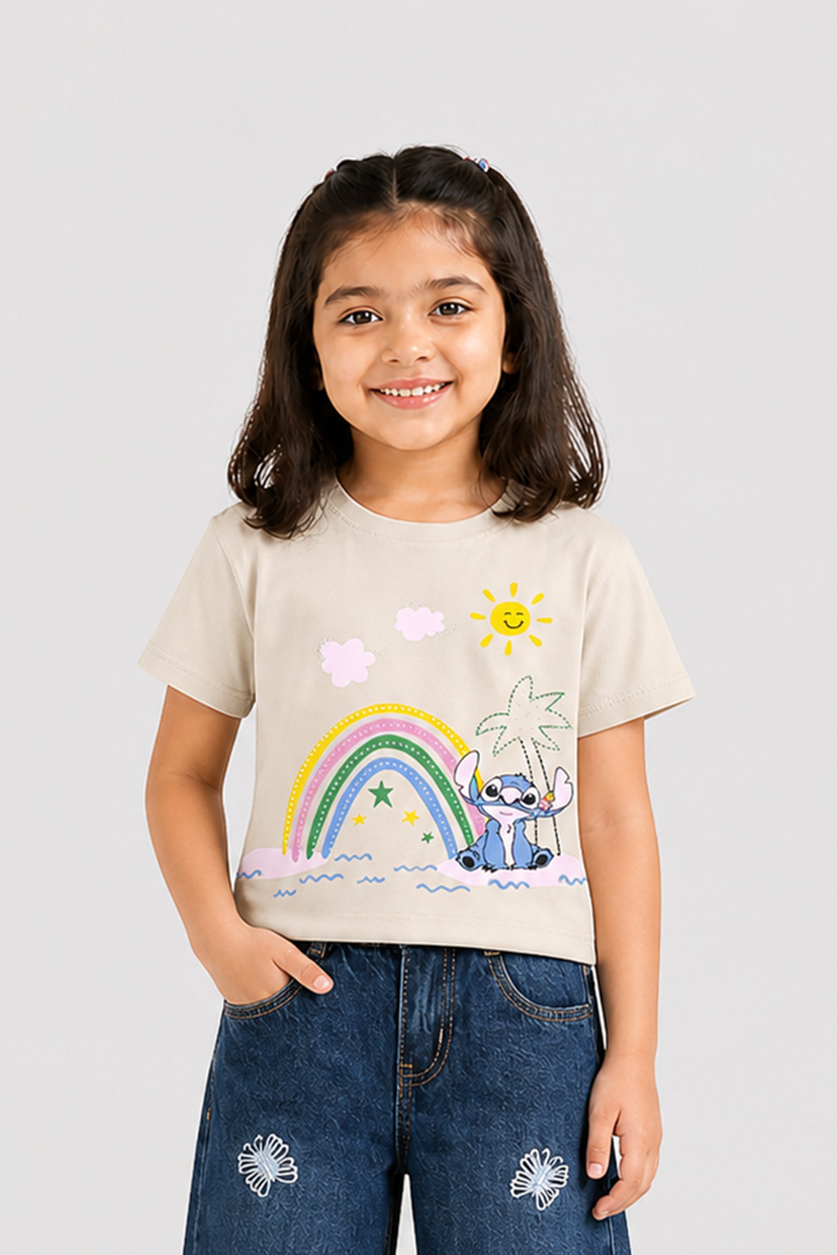 Rainbow beige T-Shirt.