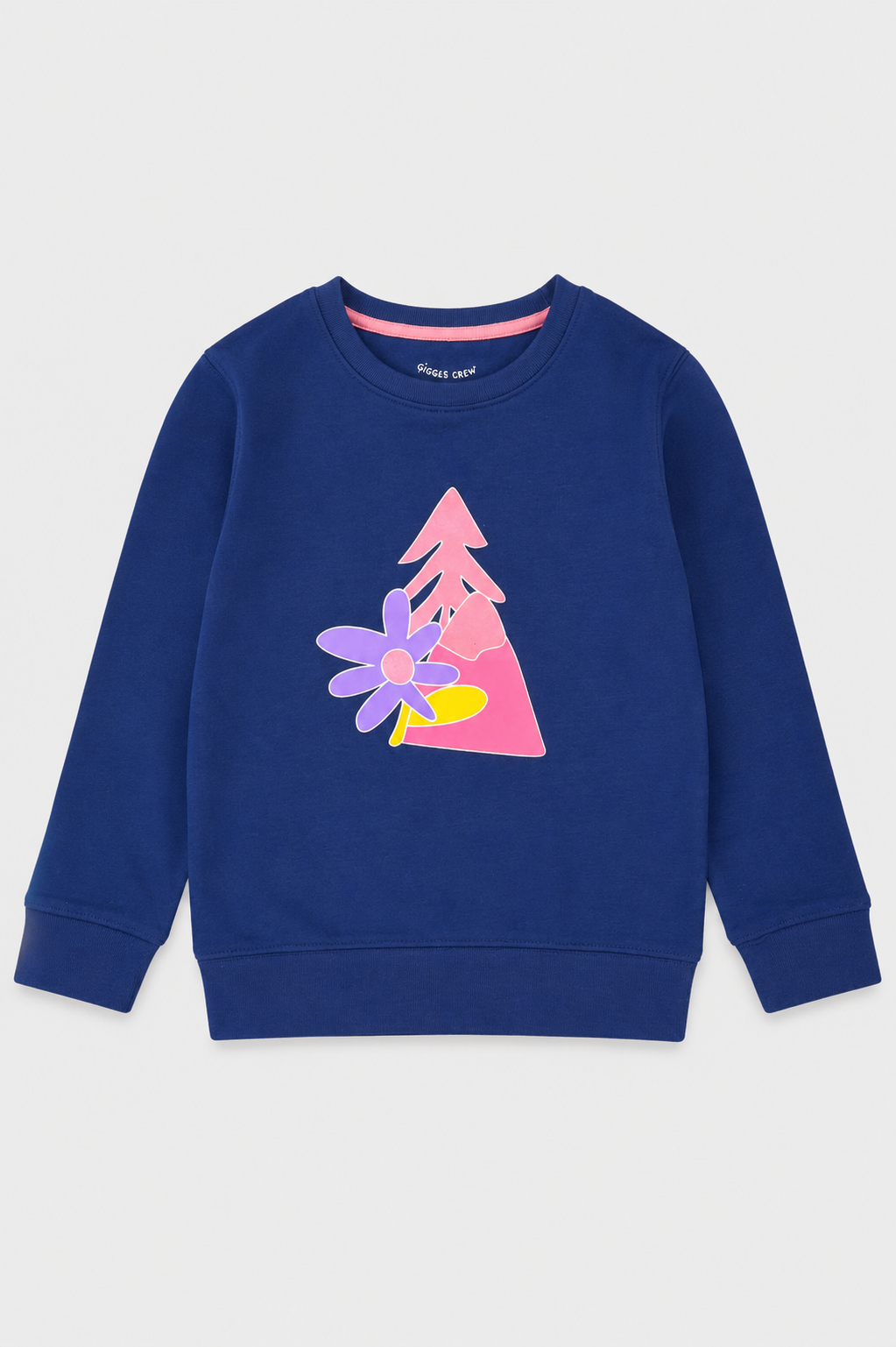 Girls Navy Floral Graphic Sweatshirt