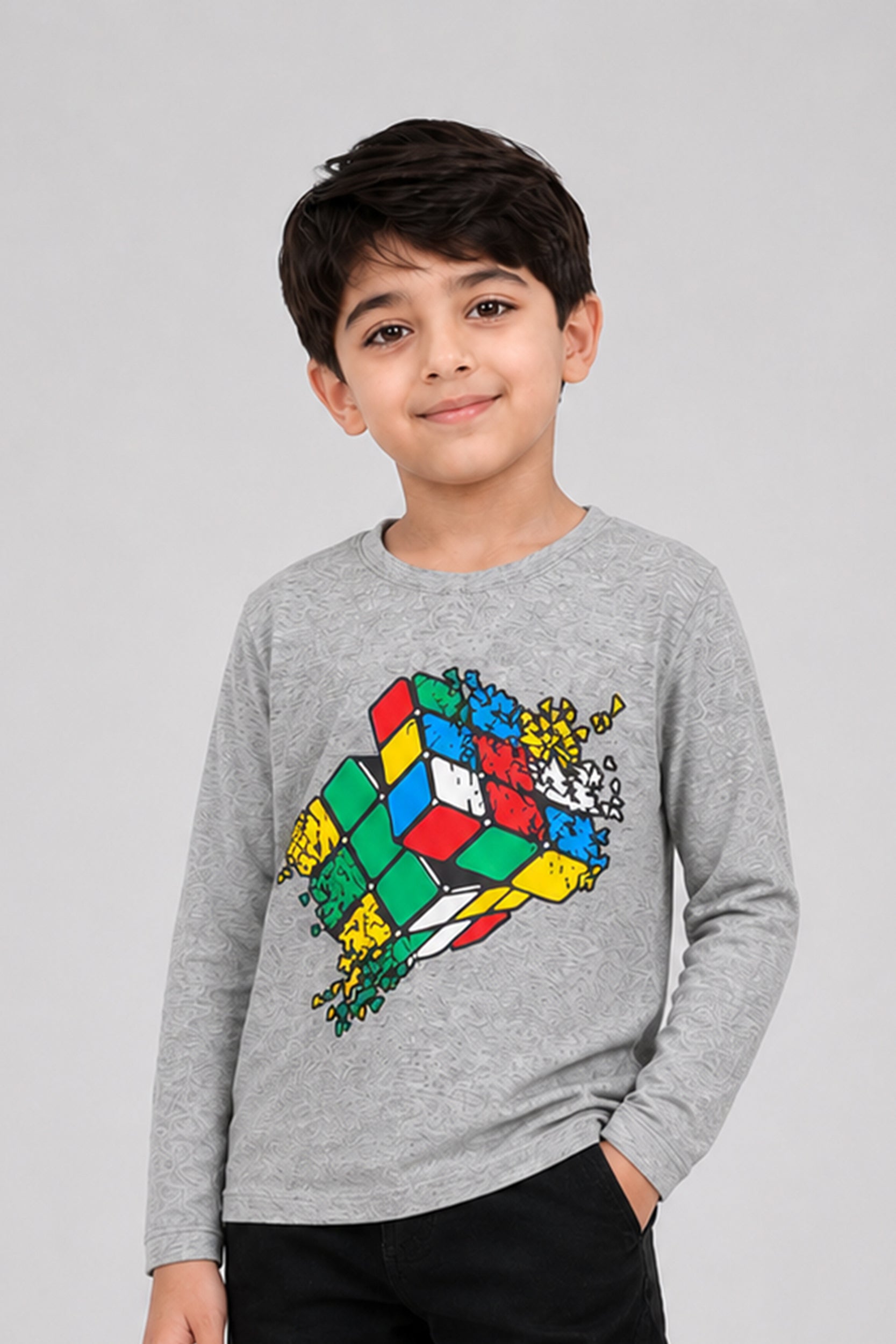 Boys full Sleeve Cube t-Shirt