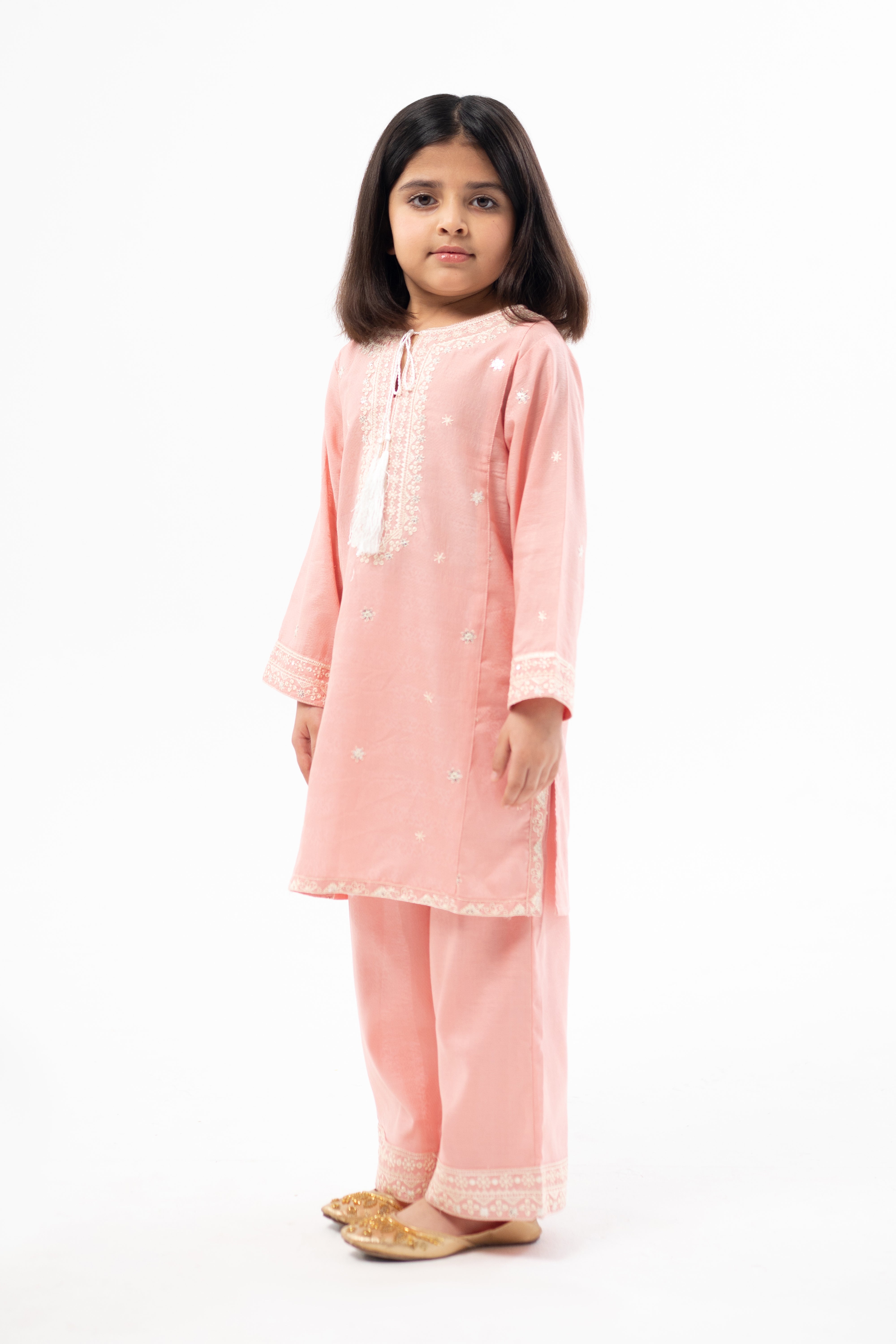 Tassel Embroidered Tunic Set