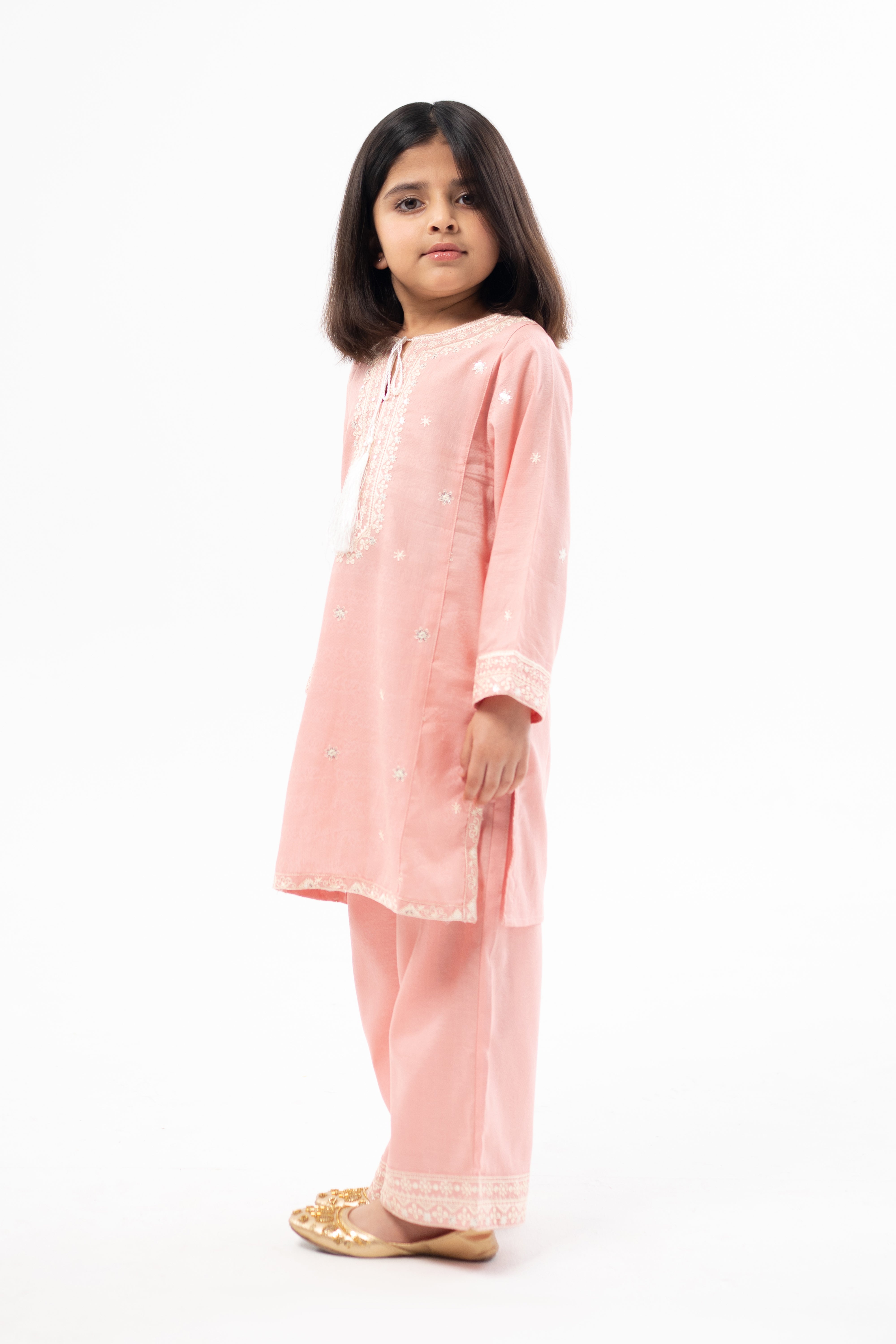 Tassel Embroidered Tunic Set