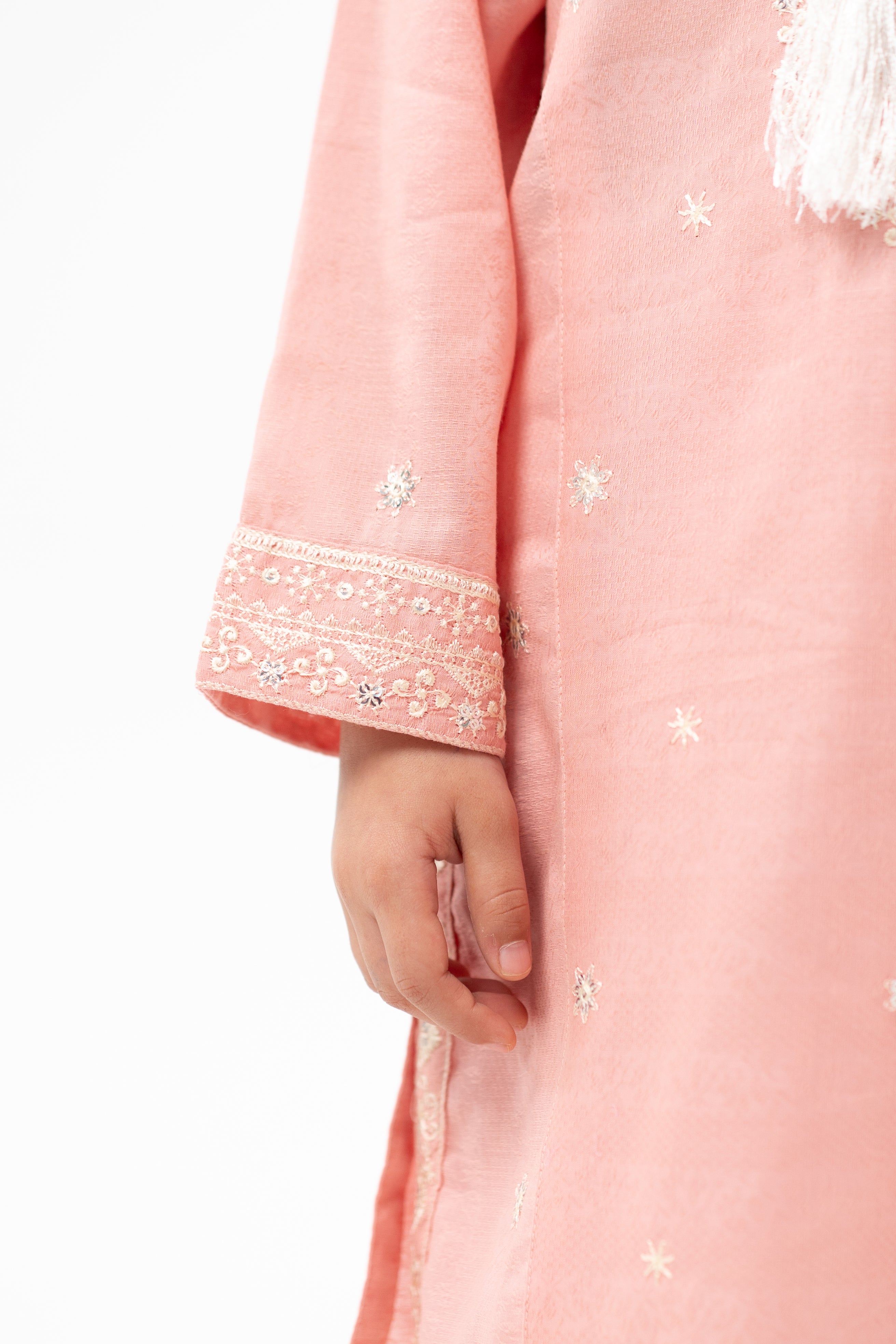 Tassel Embroidered Tunic Set