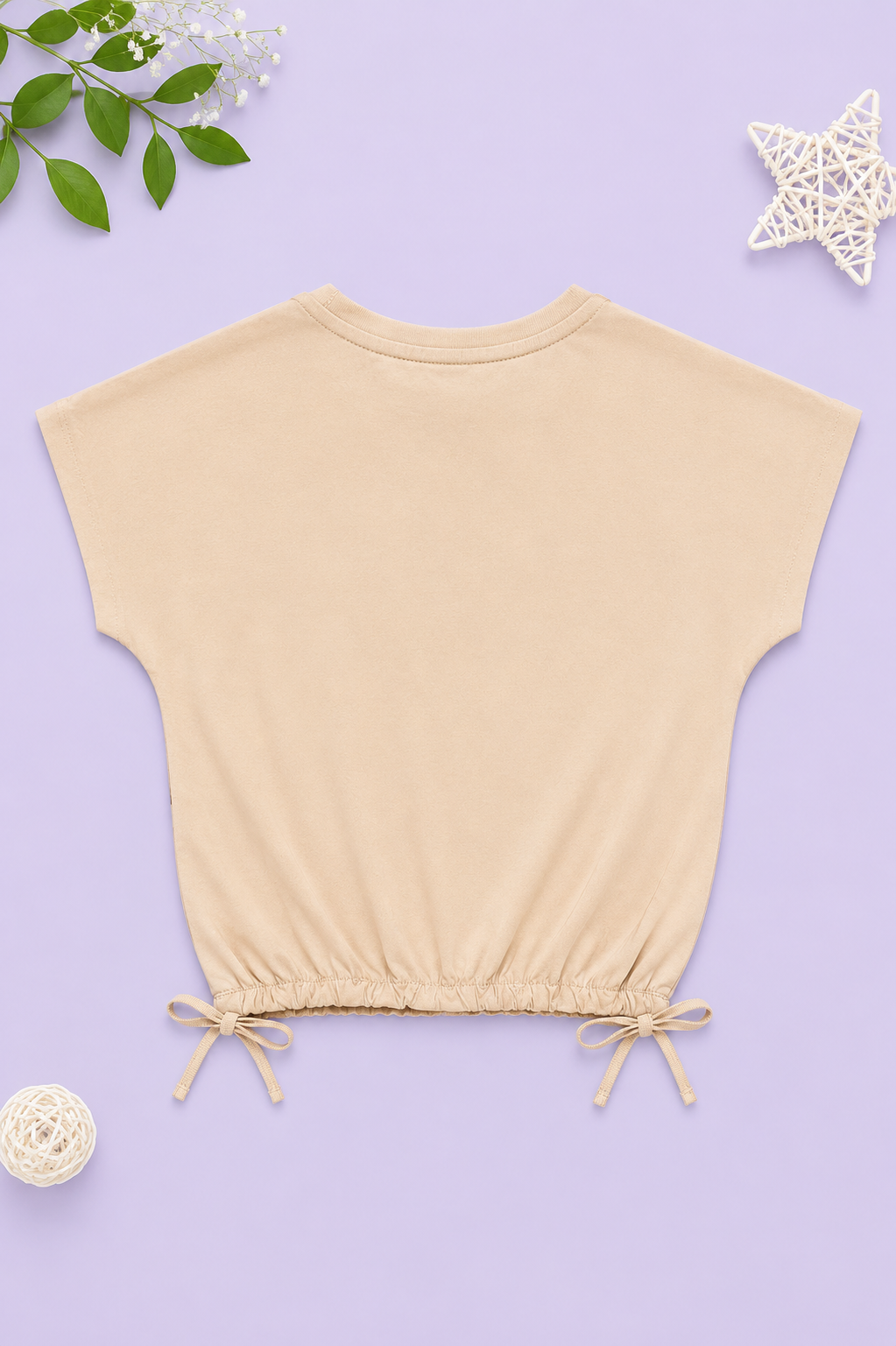 Girls Pastel Bloom Tie-Up Top