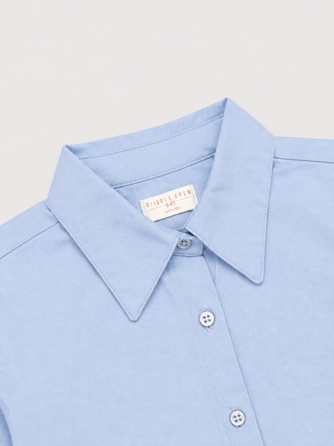 Girls sky blue Puff Sleeve Shirt