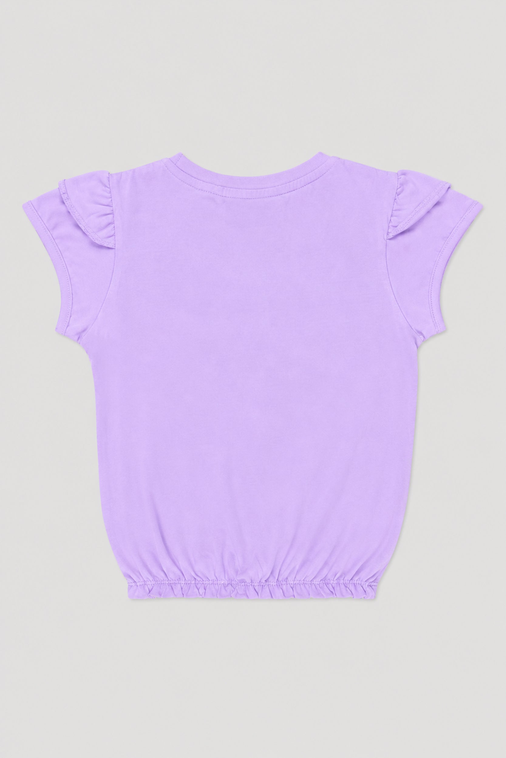 Girls Lavender Cool Flutter Sleeve Top