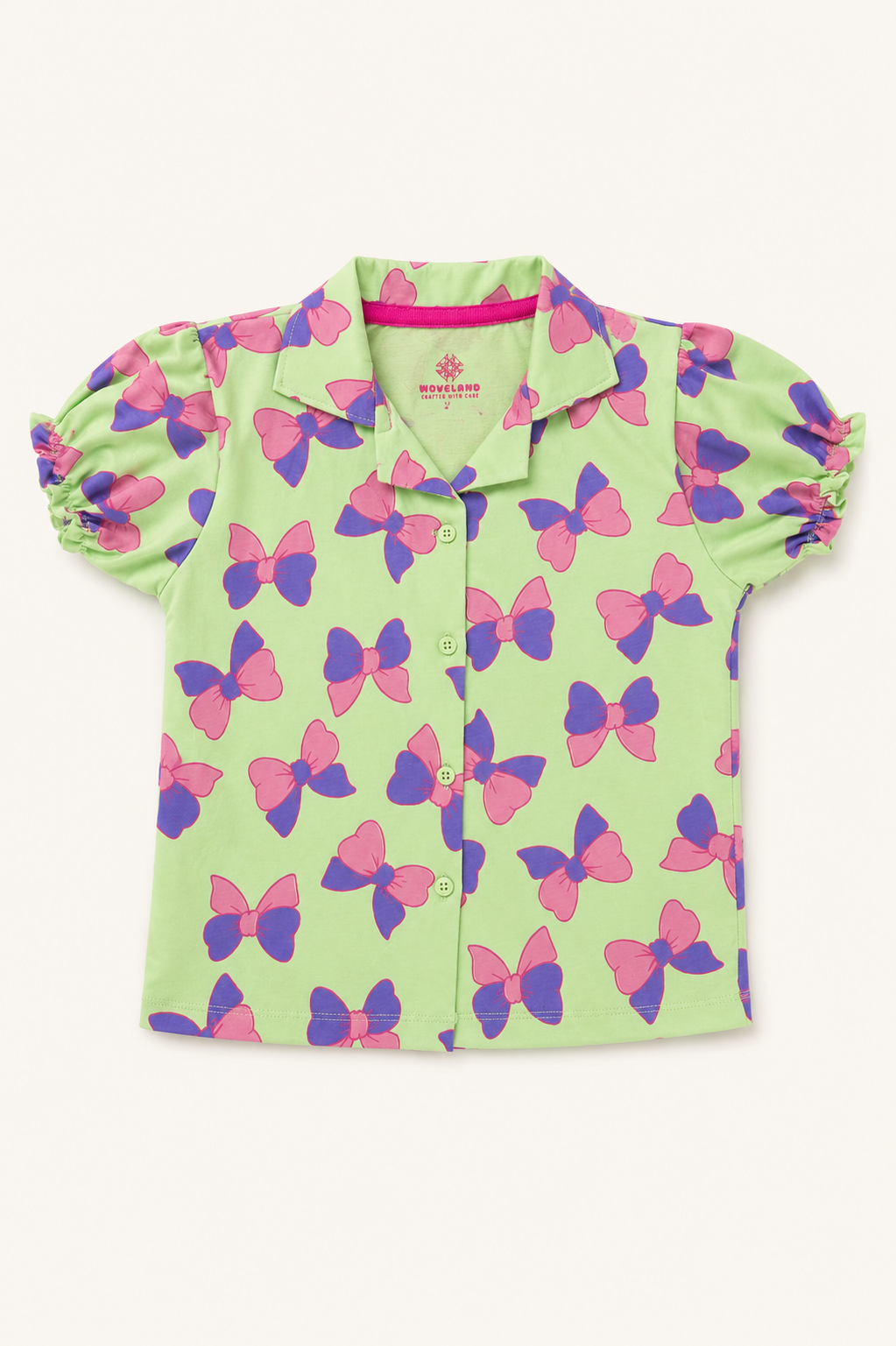 Girls Minty Bow Charm Shirt