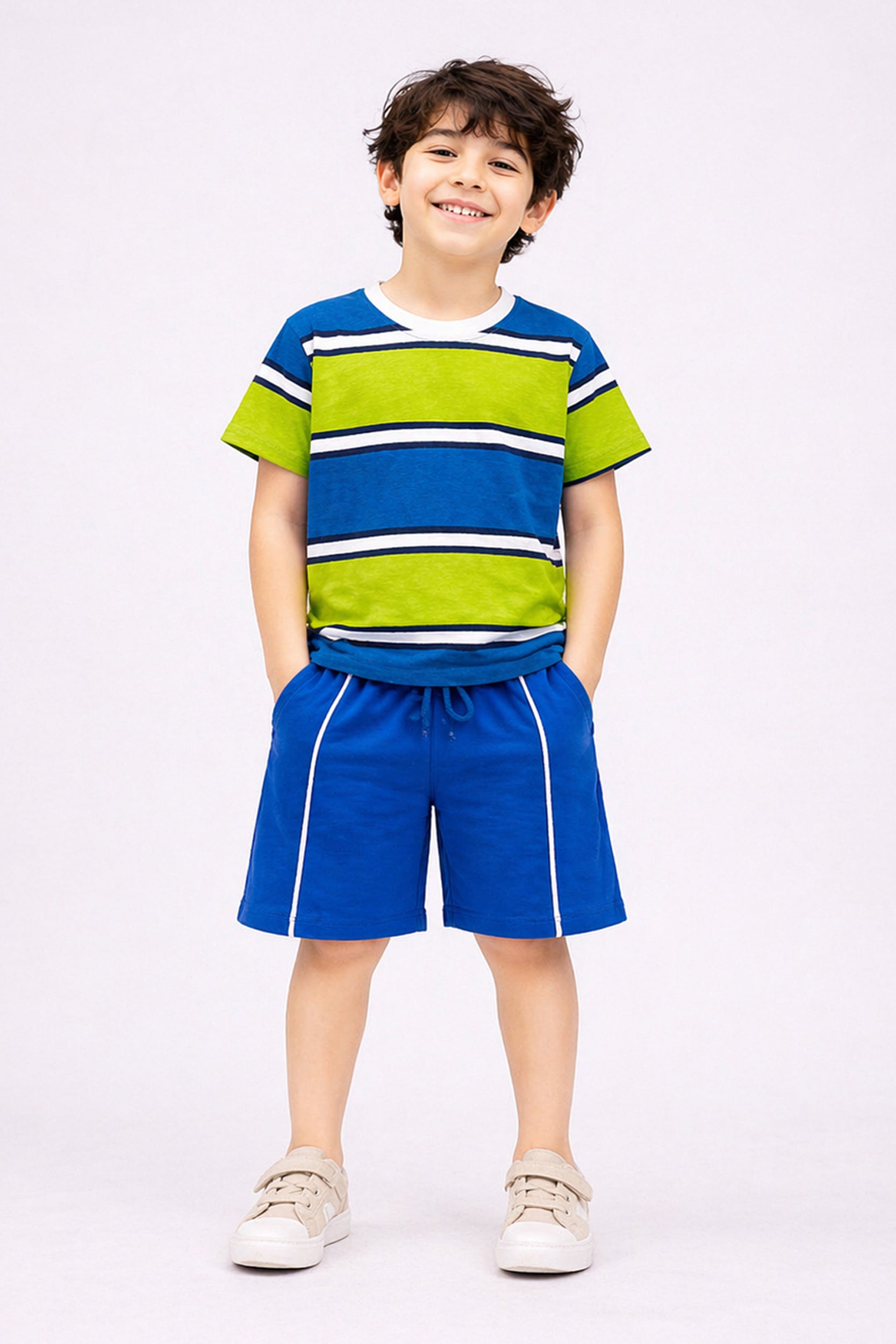 Boys' Striped T-Shirt and Shorts Set