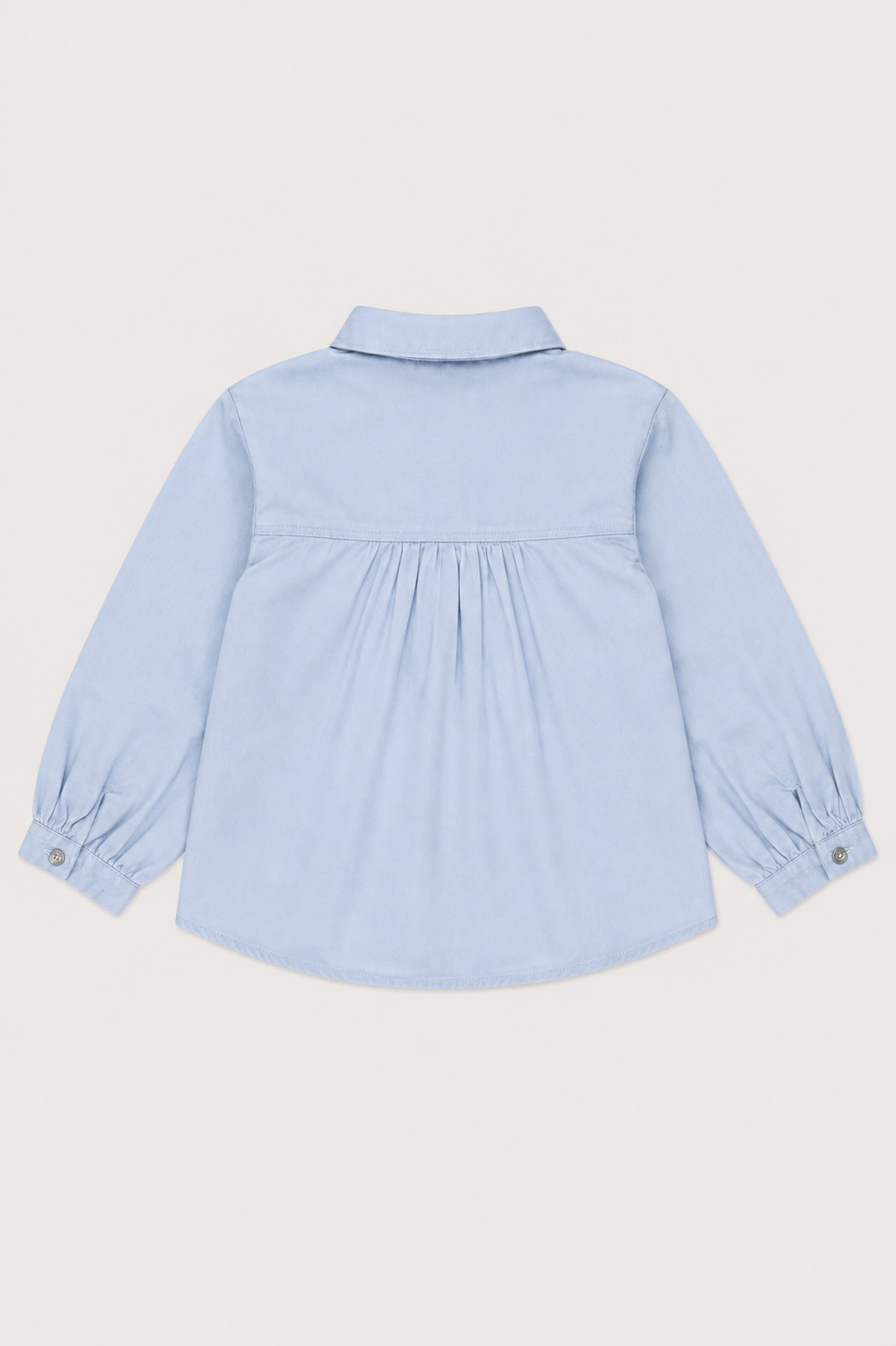 Girls sky blue Puff Sleeve Shirt
