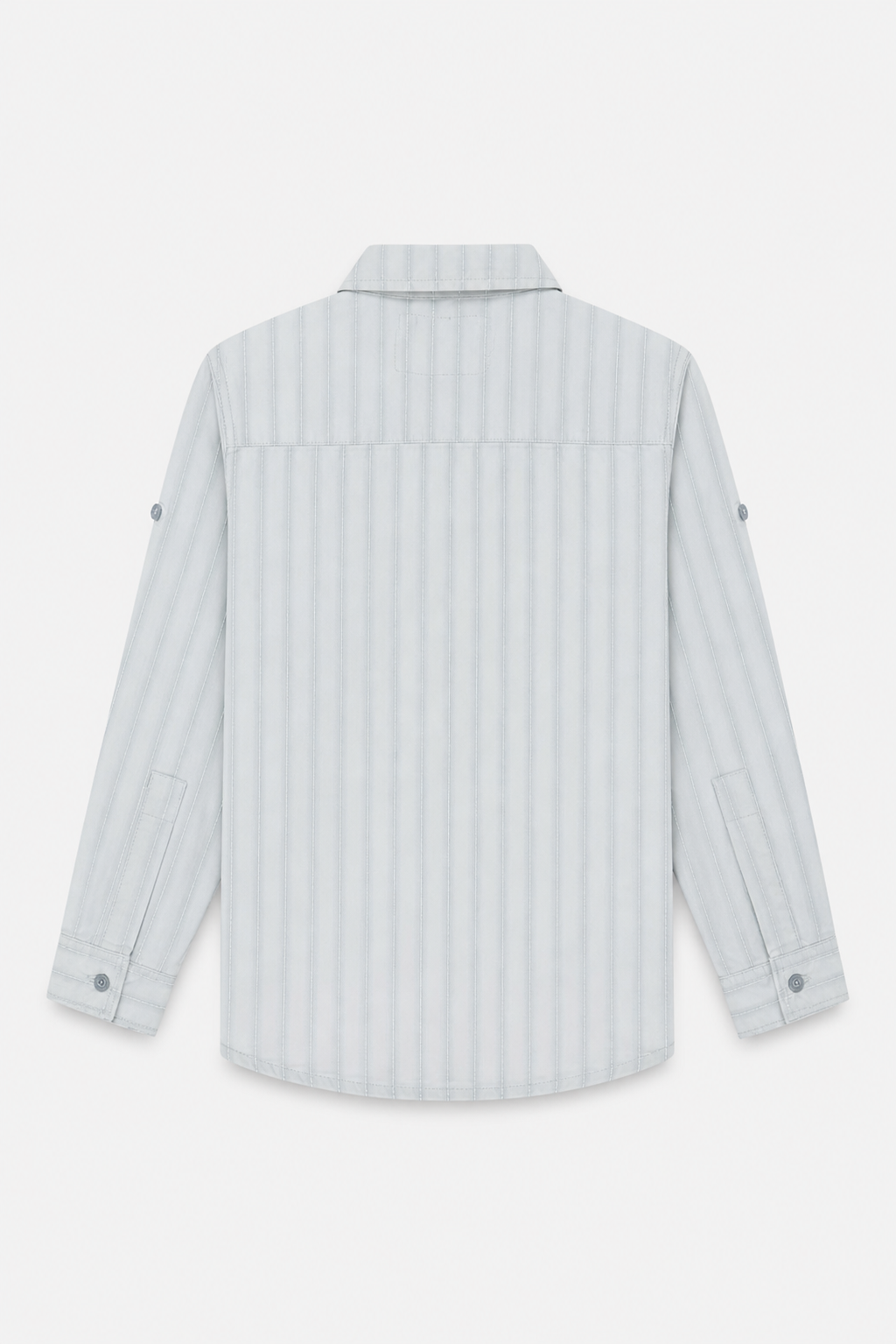 Boys minimal gray button-up shirt