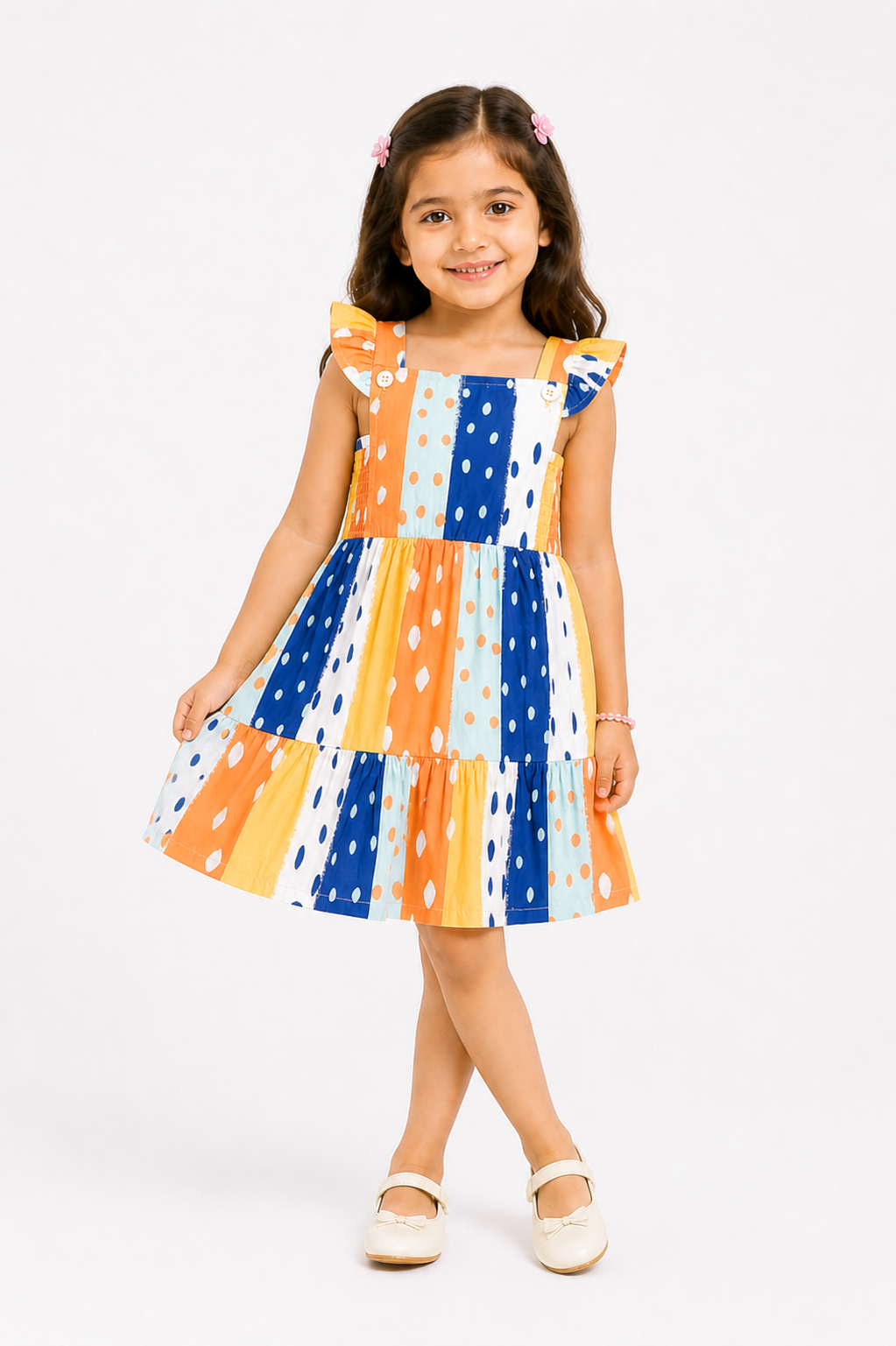 Girls Polka Patch Sunshine Dress