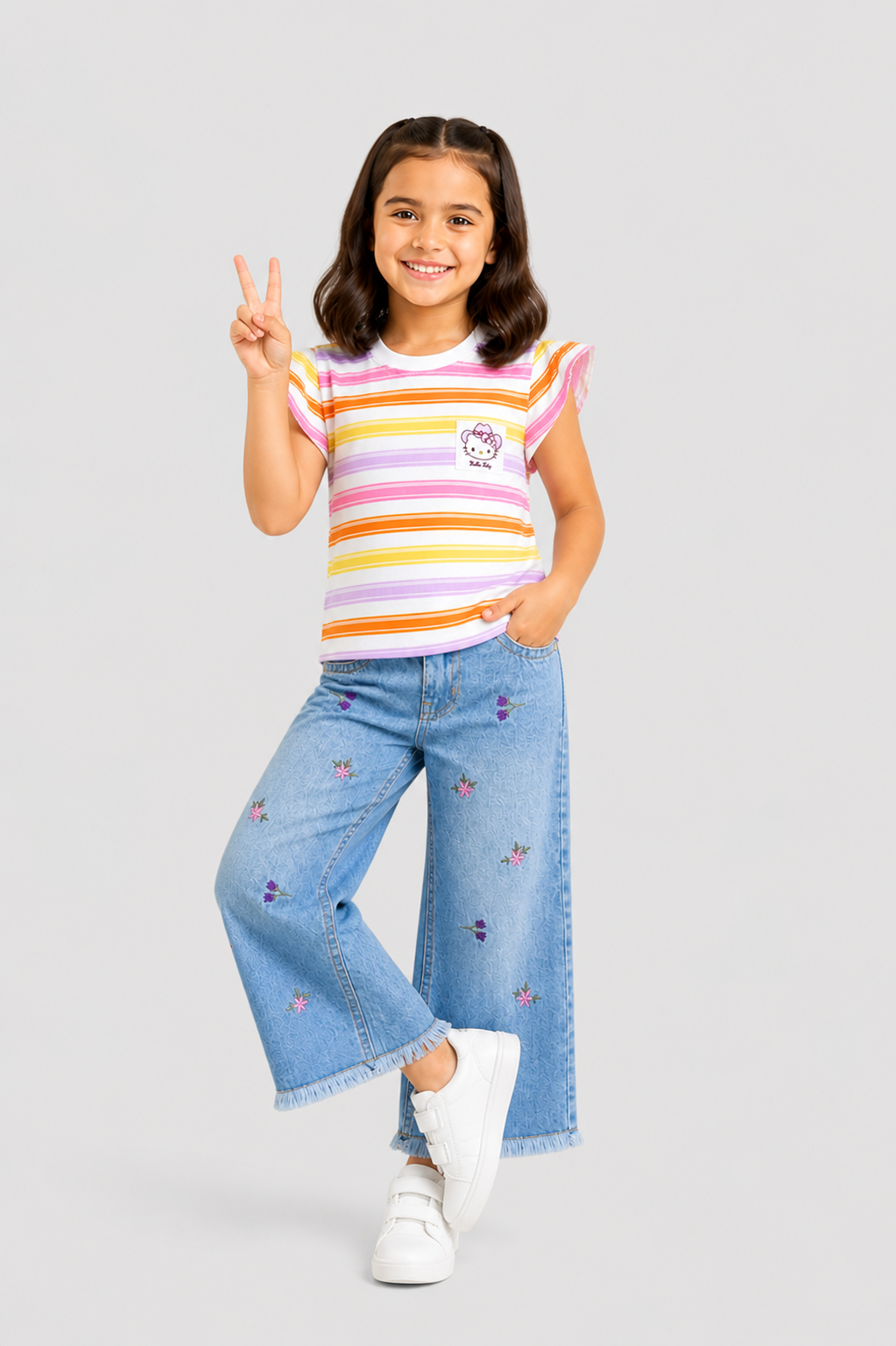 Rainbow stiped Tee