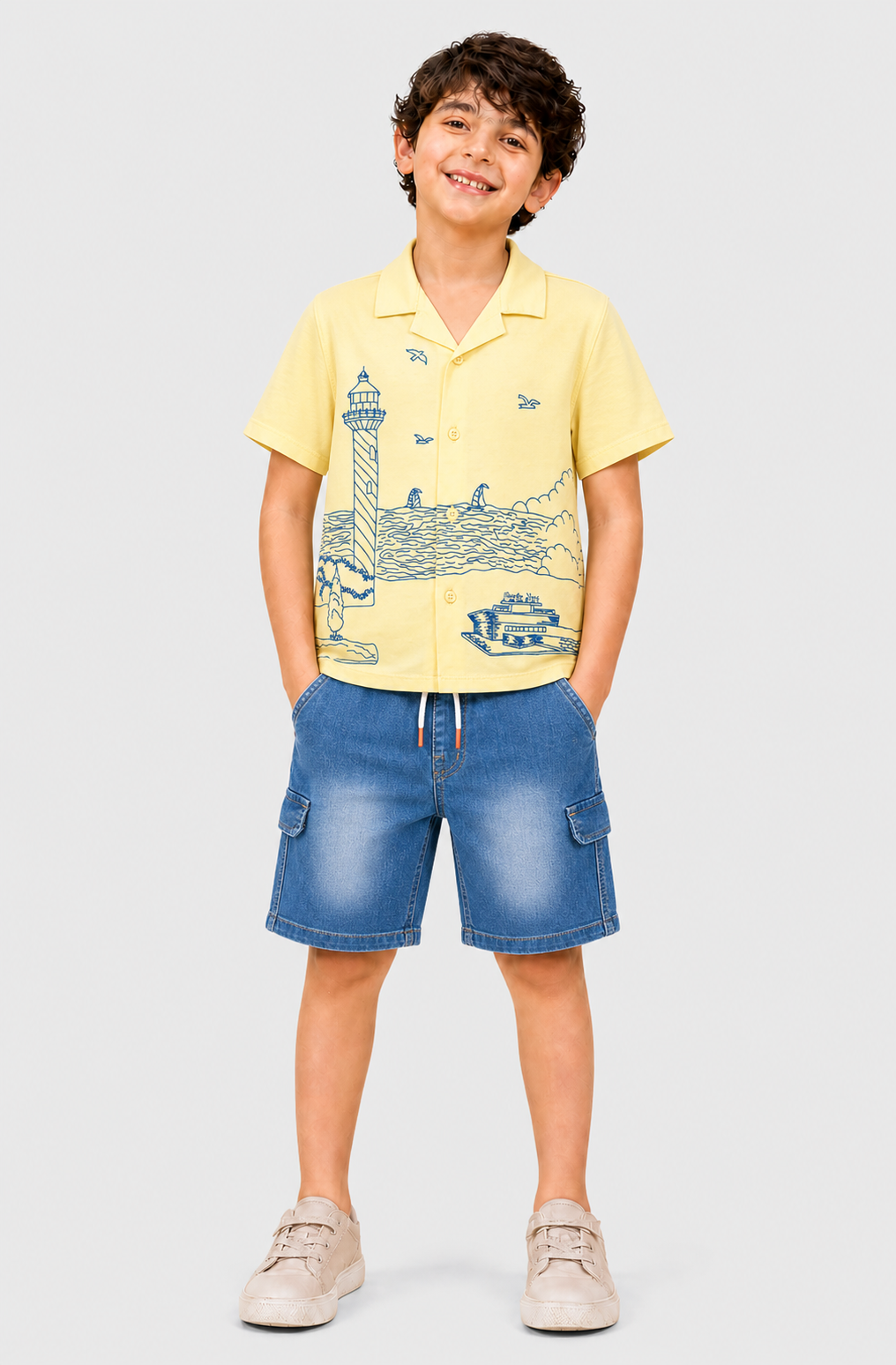 Boys Coastal Lighthouse Summer Shirt
