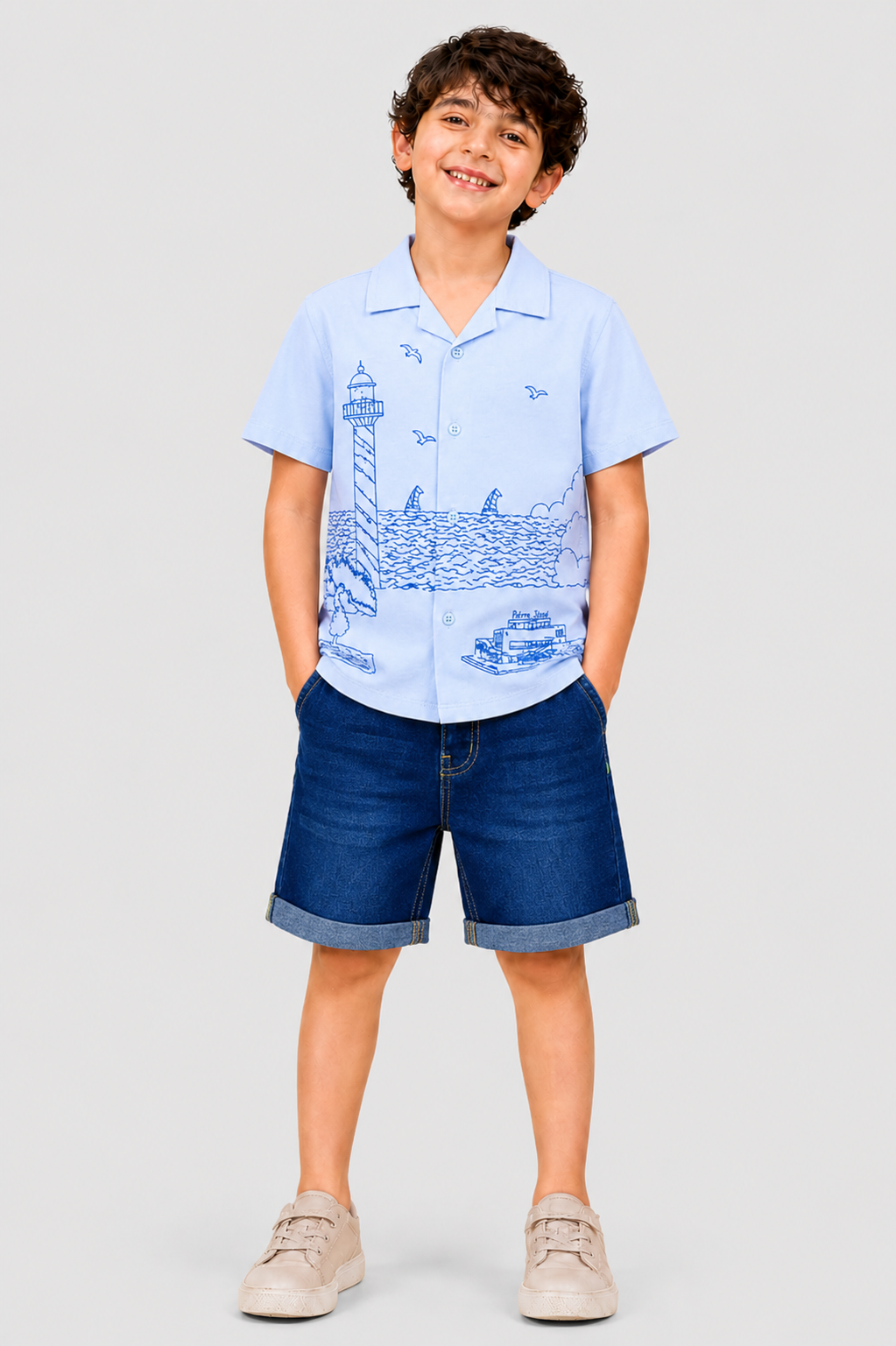 Boys Ocean Breeze Sketch Shirt