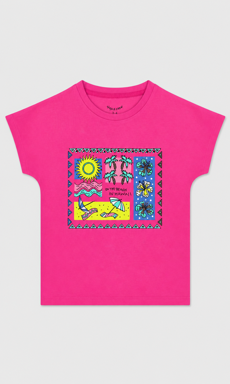 Girls Tropical Hawaii pink Co-ord Set