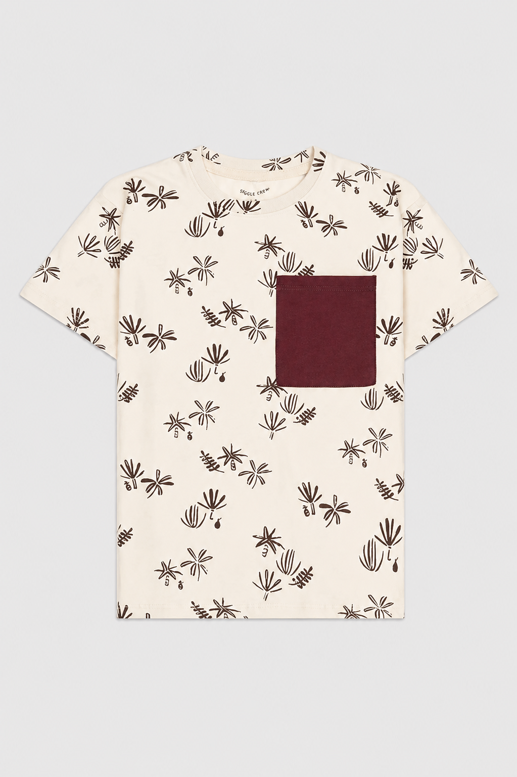 Boys Tropical Sketch Pocket T-Shirt