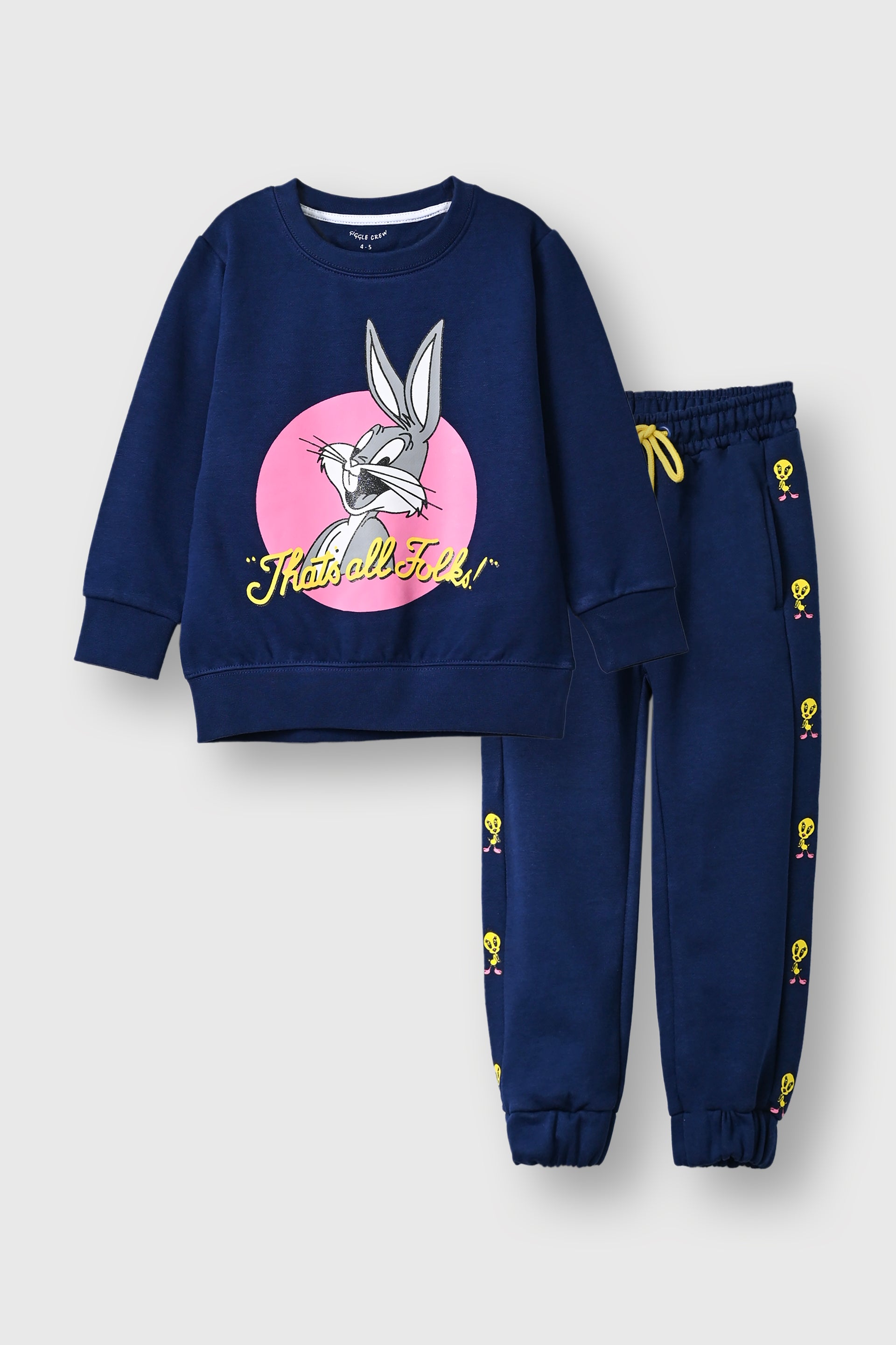 Girls bunny navy Fleece Suit