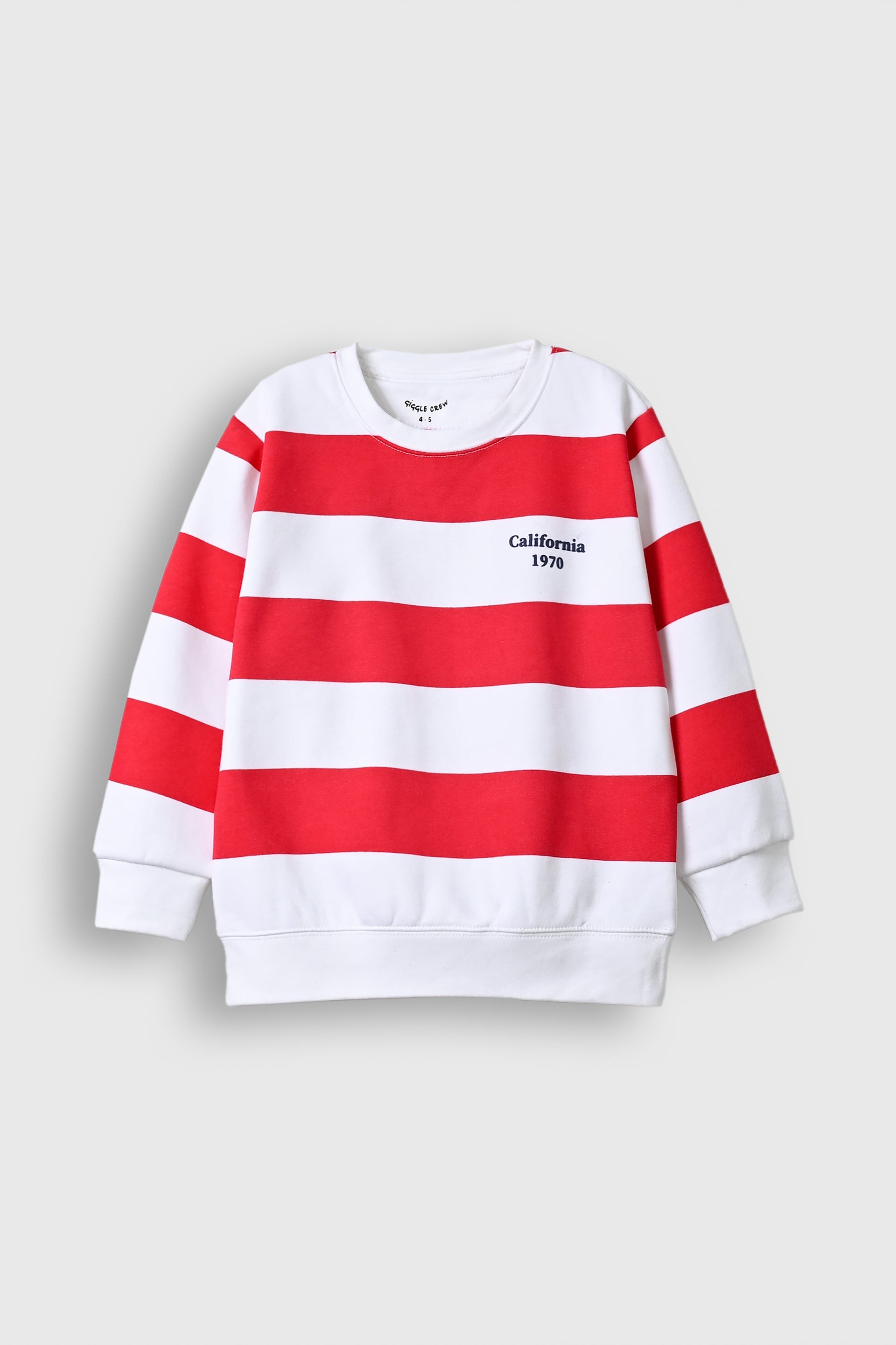 Boys basic white and red sweatshirt
