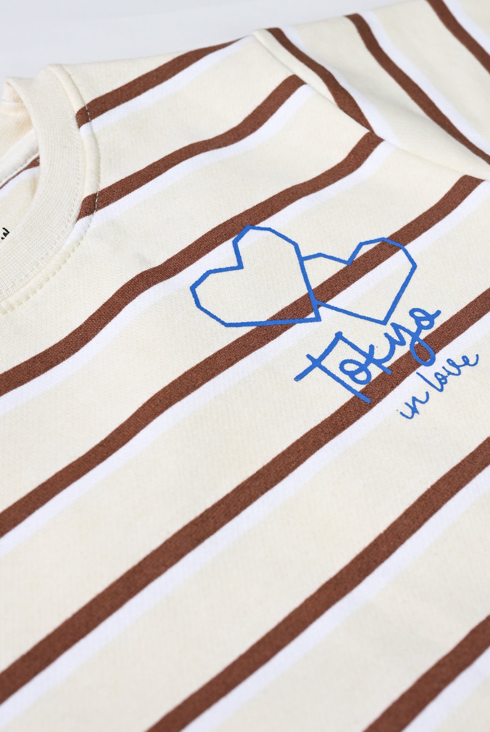 Boys brown striped sweat shirt
