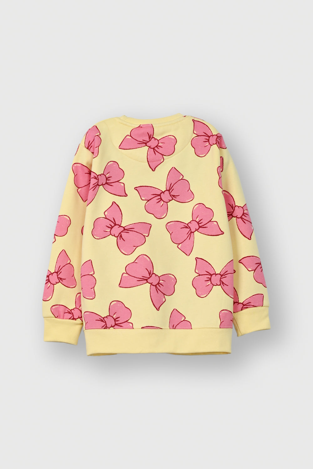 Girls lime pink bow Fleece suit