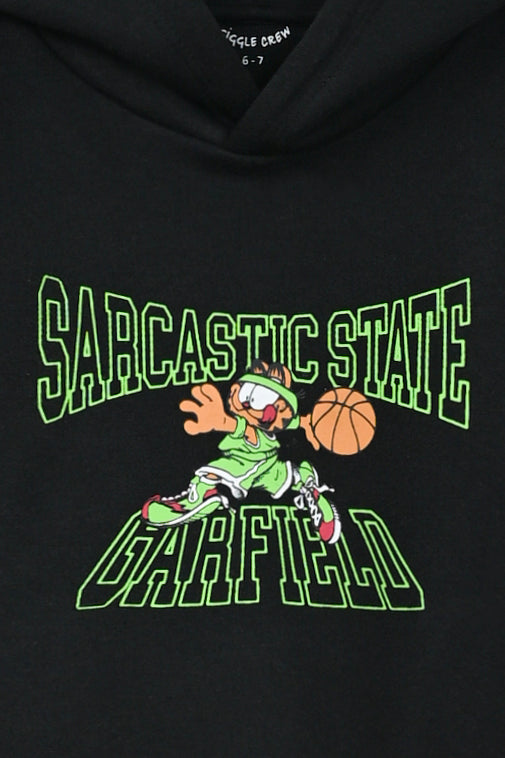 Boys black fleece hoodie