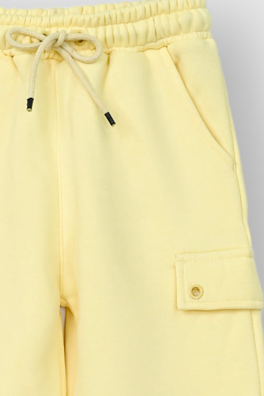 Girls lime striped with pocket flees suit