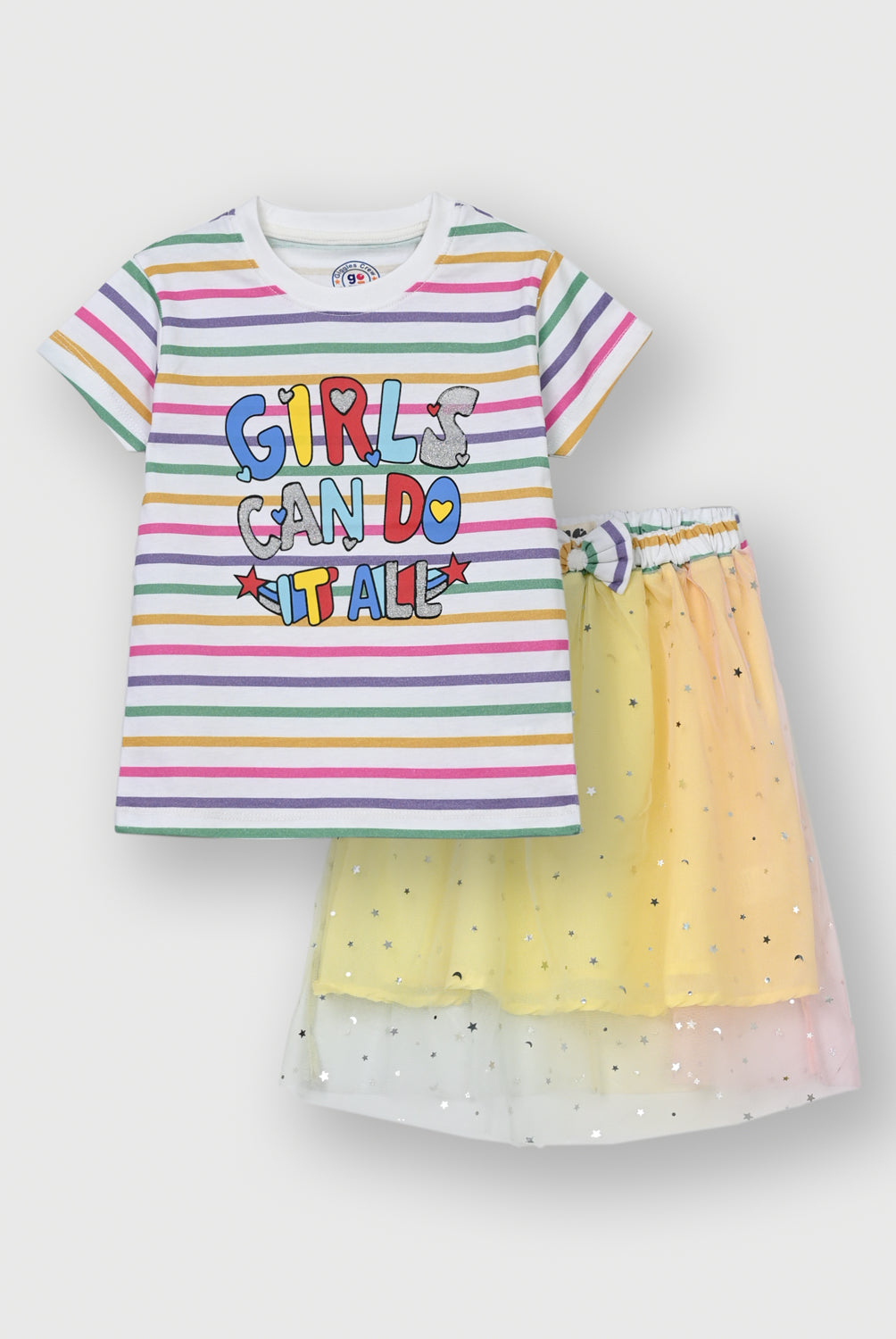 Sunshine Sparkle Tulle Skirt and shirt