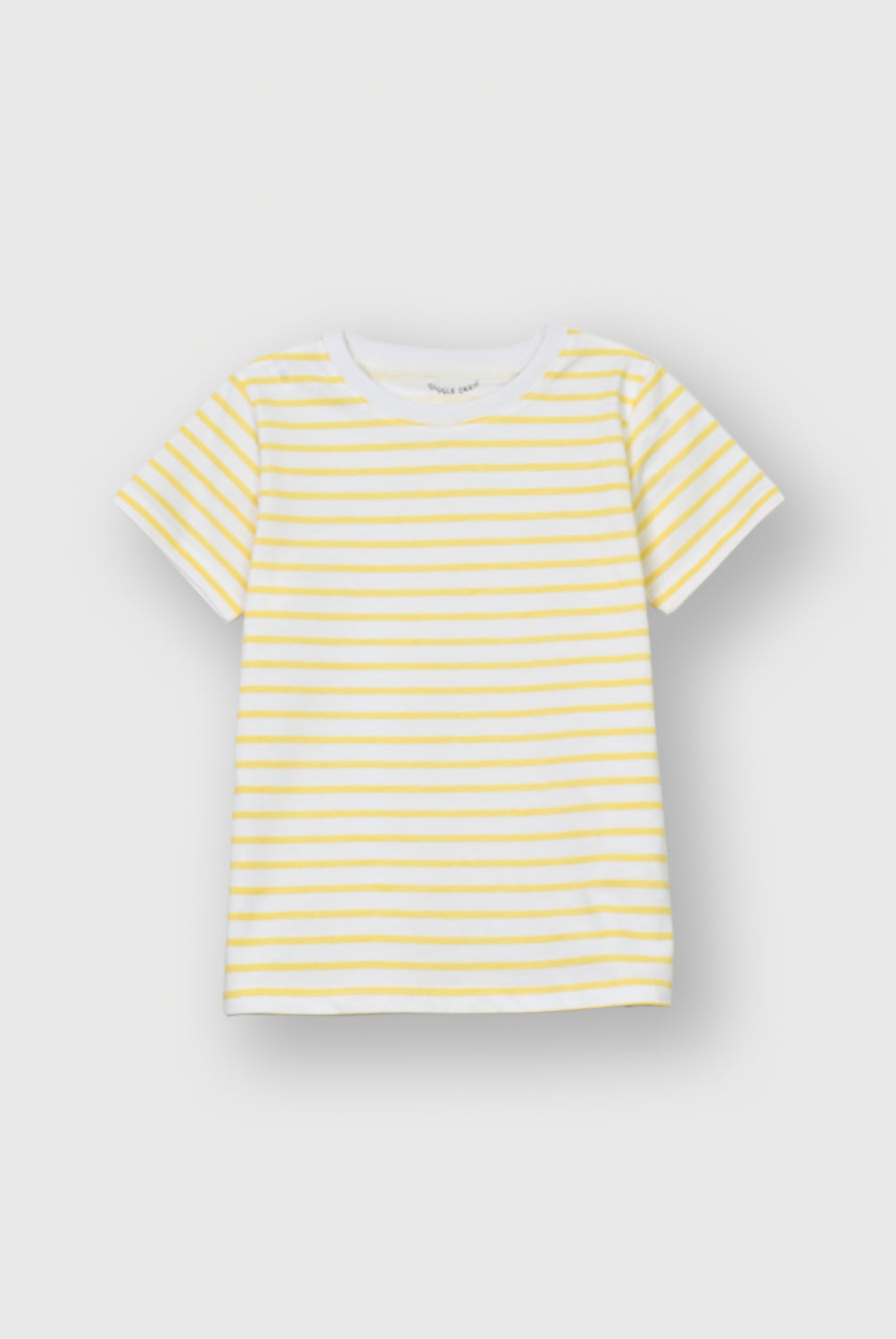 Boys Yellow and White Thin Stripes T-Shirt