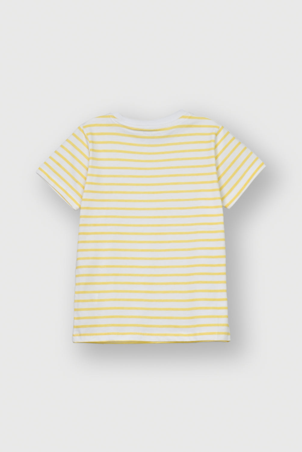 Boys Yellow and White Thin Stripes T-Shirt
