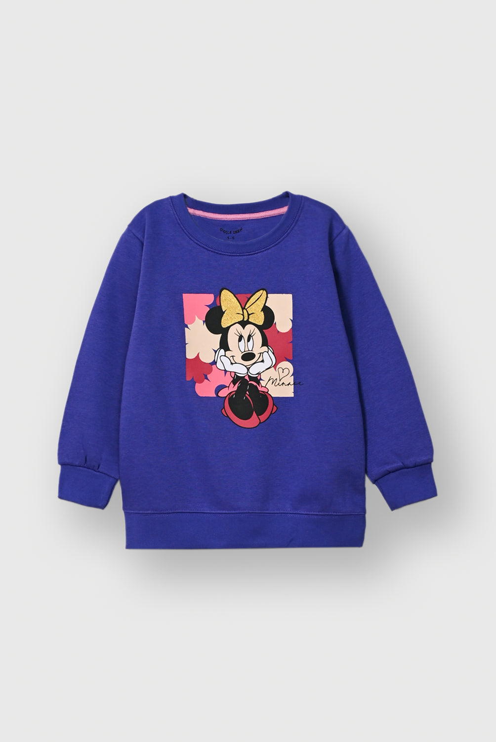 Girls Purple mickeymouse printed Fleece suit