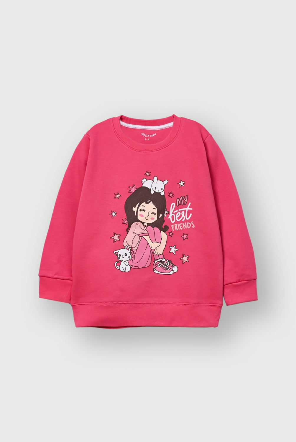 Girls Pink Graphic Sweatshirt Winter wear