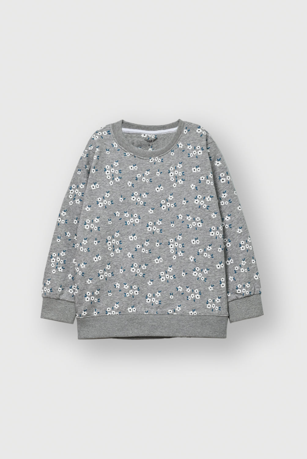 Girls Floral Grey Fleece suit