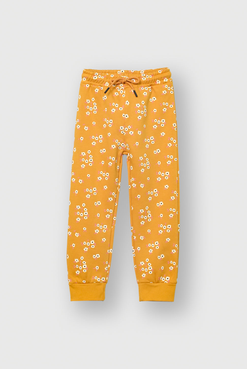 Girls Mustard Floral Fleece suit