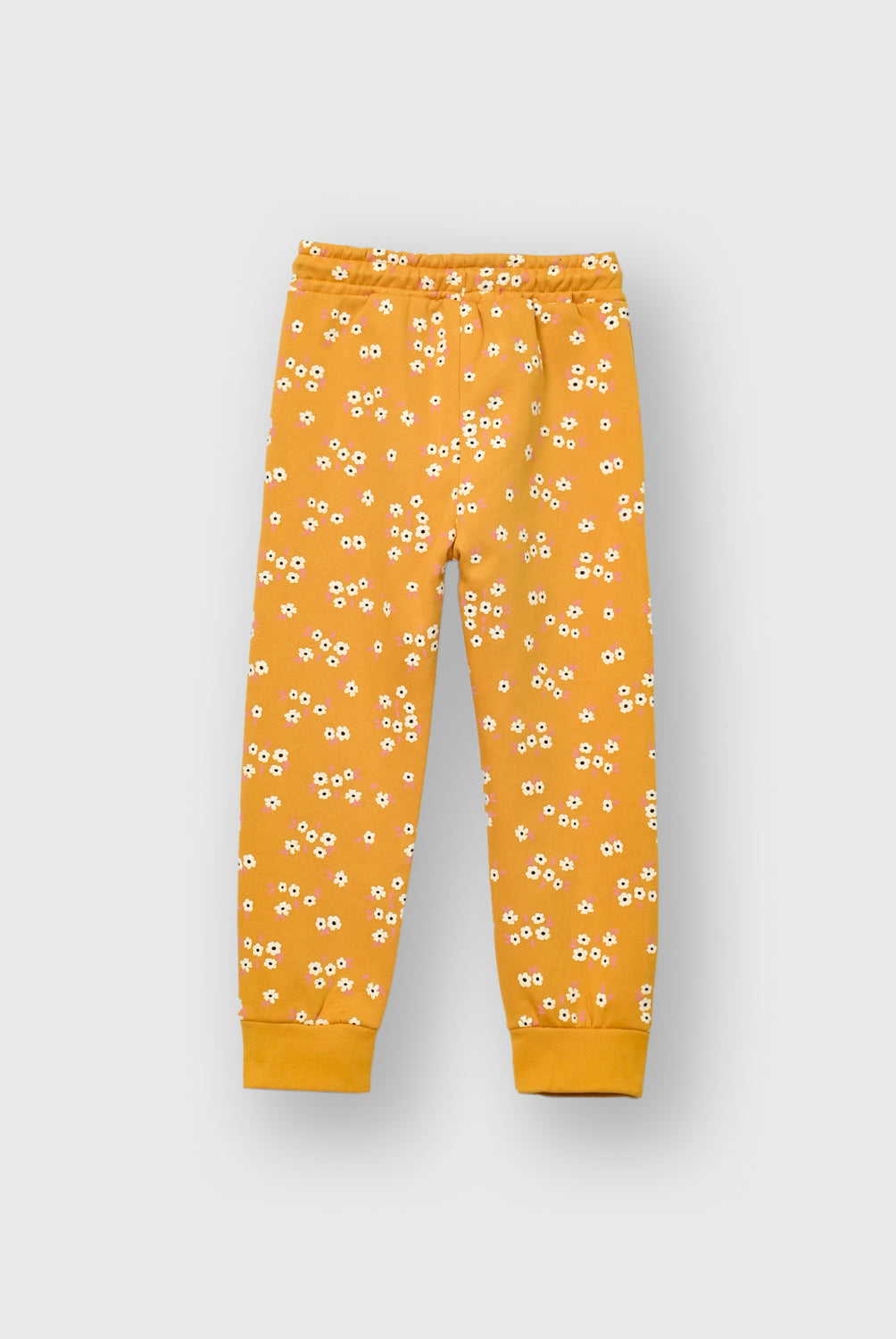 Girls Mustard Floral Fleece suit