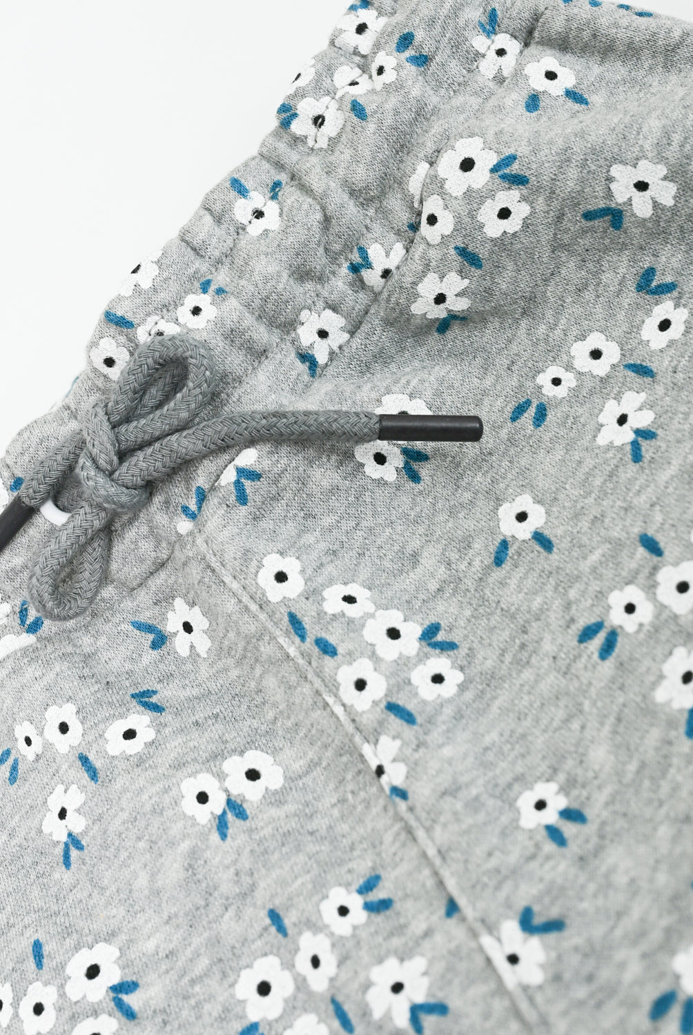 Girls Floral Grey Fleece suit