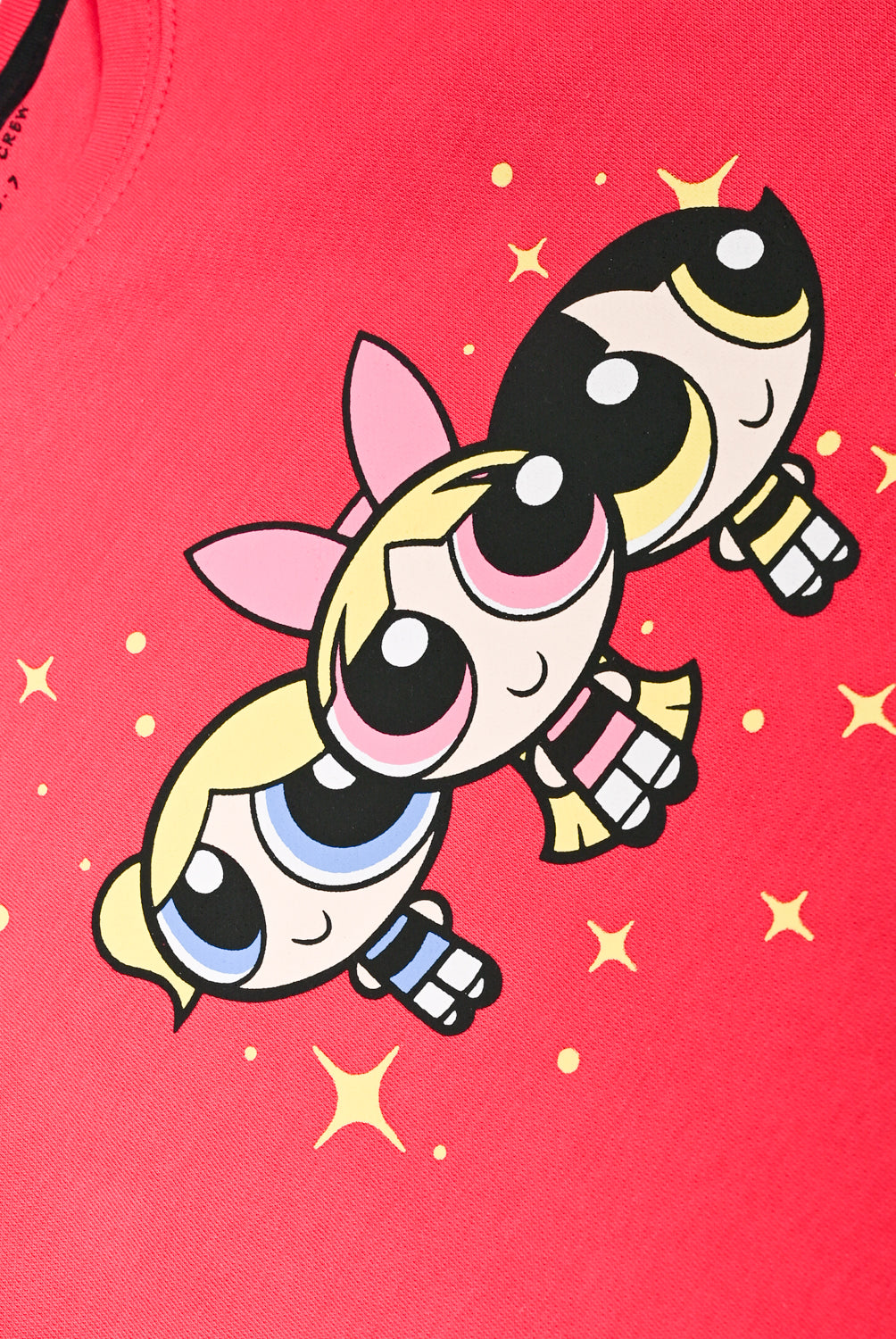 Girls red Cartoon Printed Fleece Sweatshirt