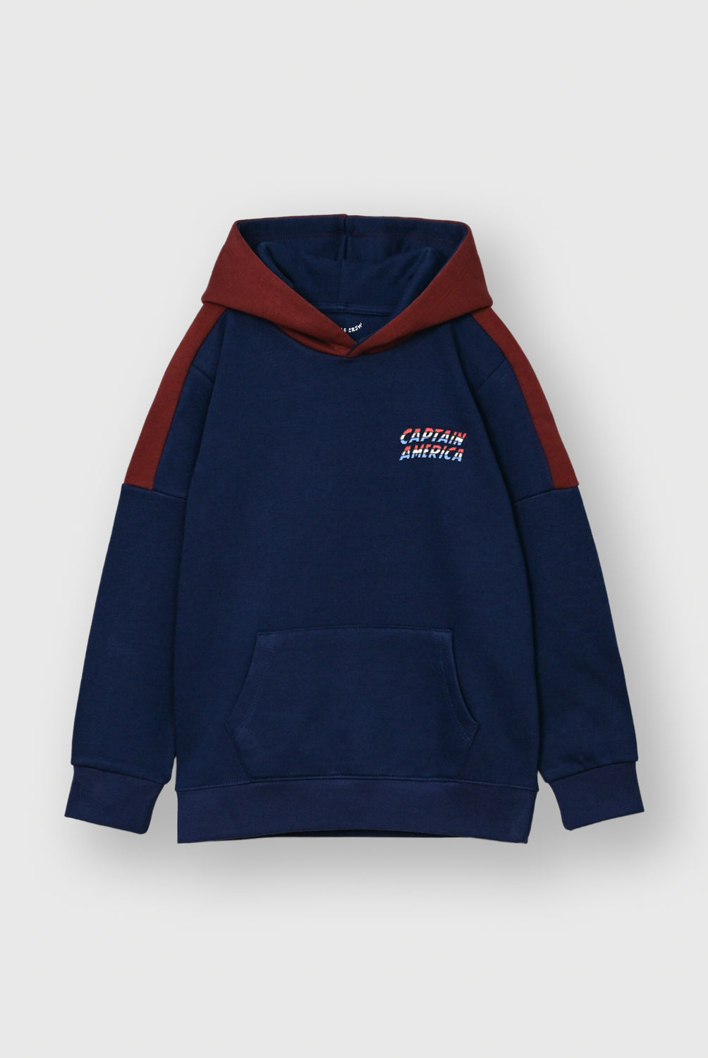 Boys Captain America Navy Fleece Hoodie