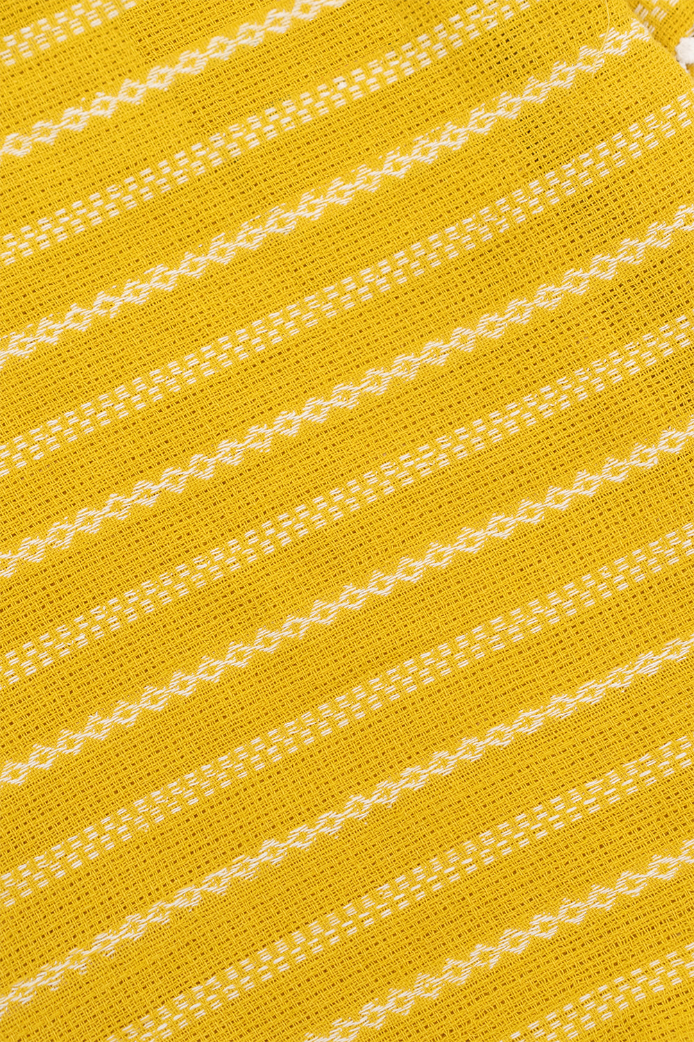 Yellow Striped Puff-Sleeve Shirt