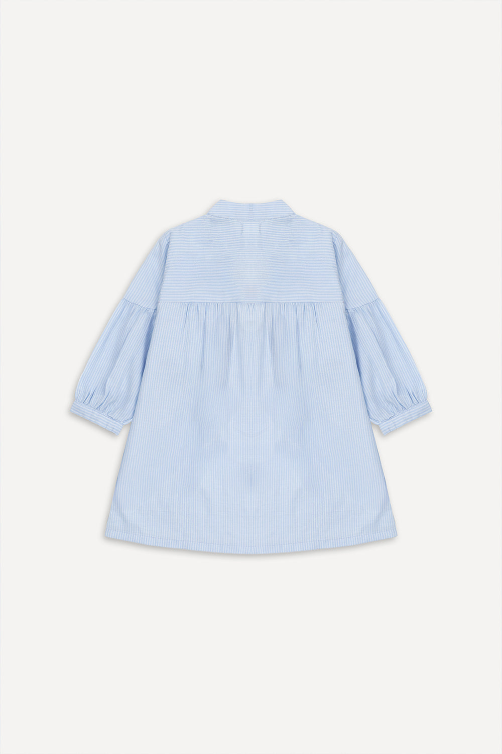 Light Blue Striped Embroidered Tunic