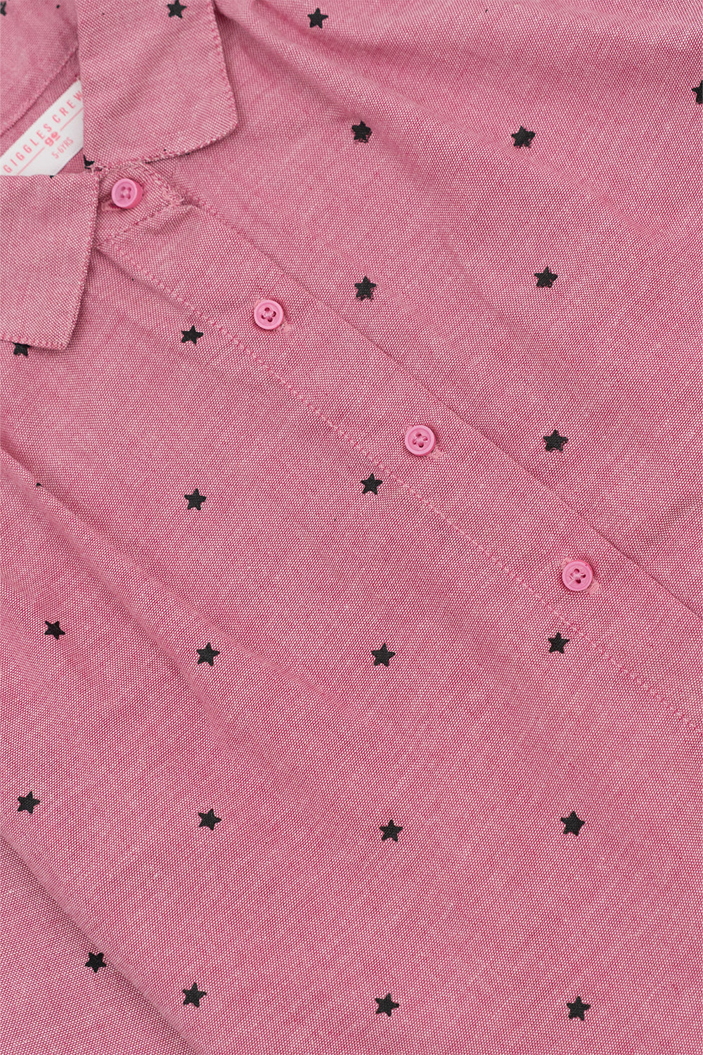 Mauve Star Print Button-Down Shirt