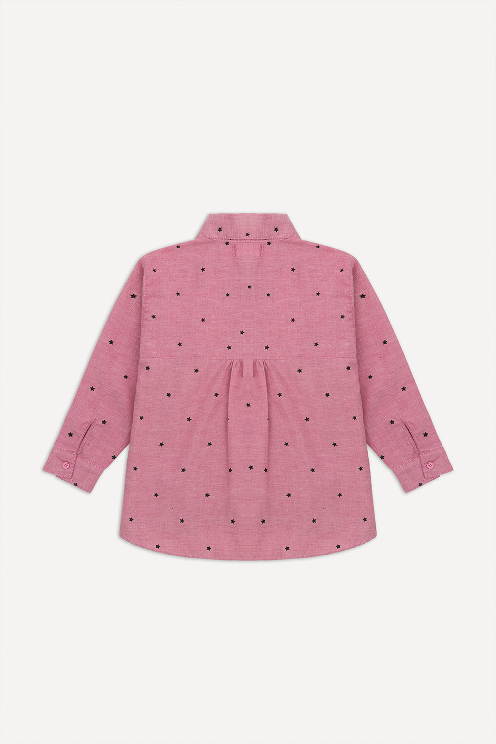 Mauve Star Print Button-Down Shirt
