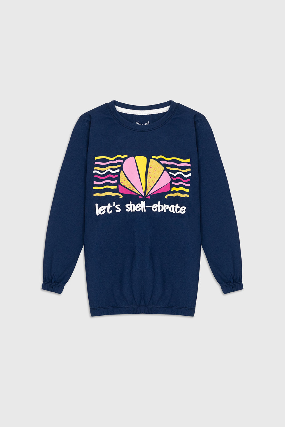Girls navy blue Long-Sleeve t-Shirt