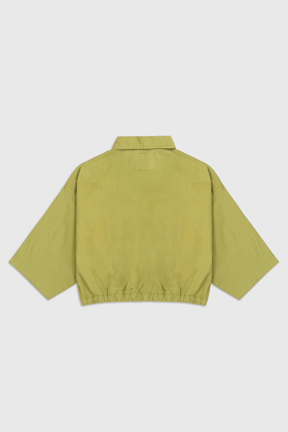 Elastic Hem Cropped Shirt