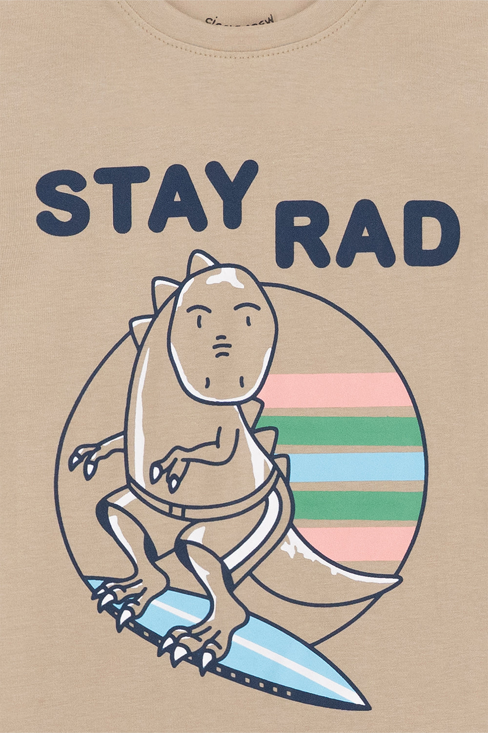 Boys Beige "Stay Rad" Long sleeve t-Shirt