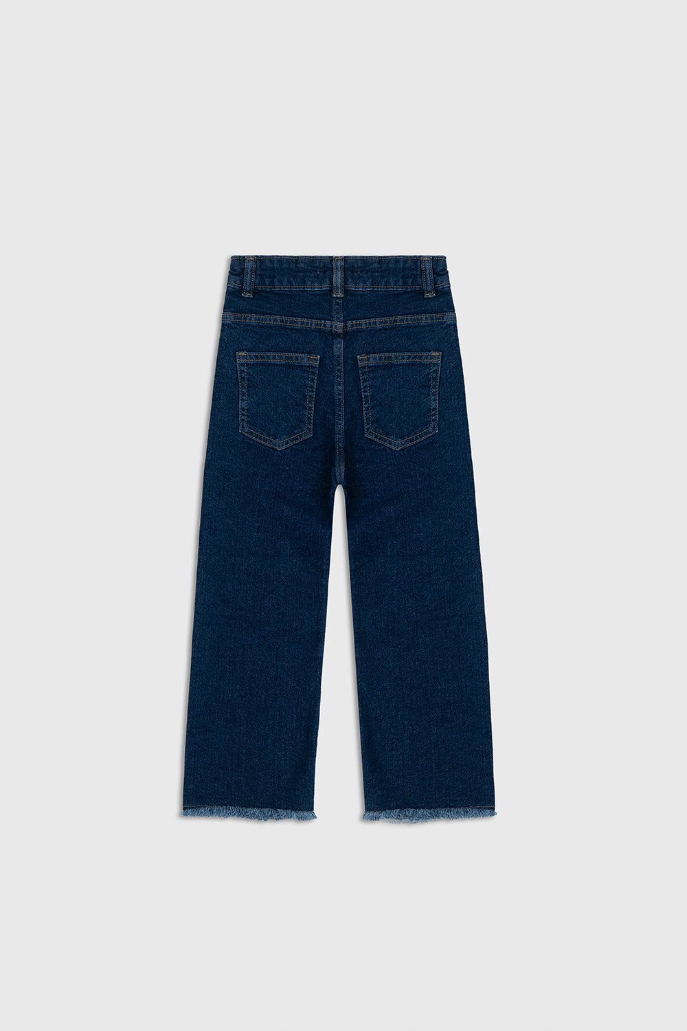 Straight-leg floral embroidered jeans