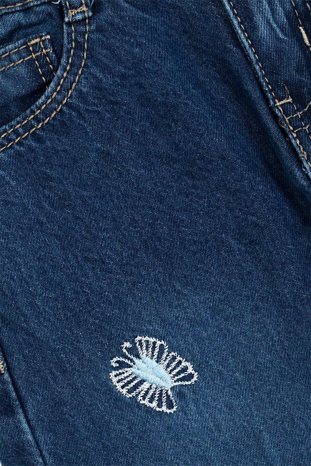 Dark wash wide-leg jeans