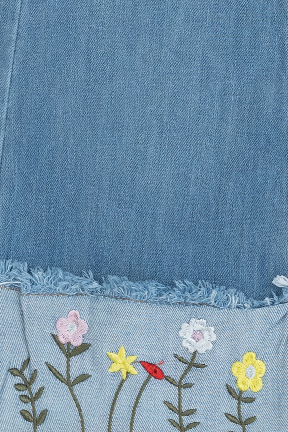 wide-leg cuffed jeans