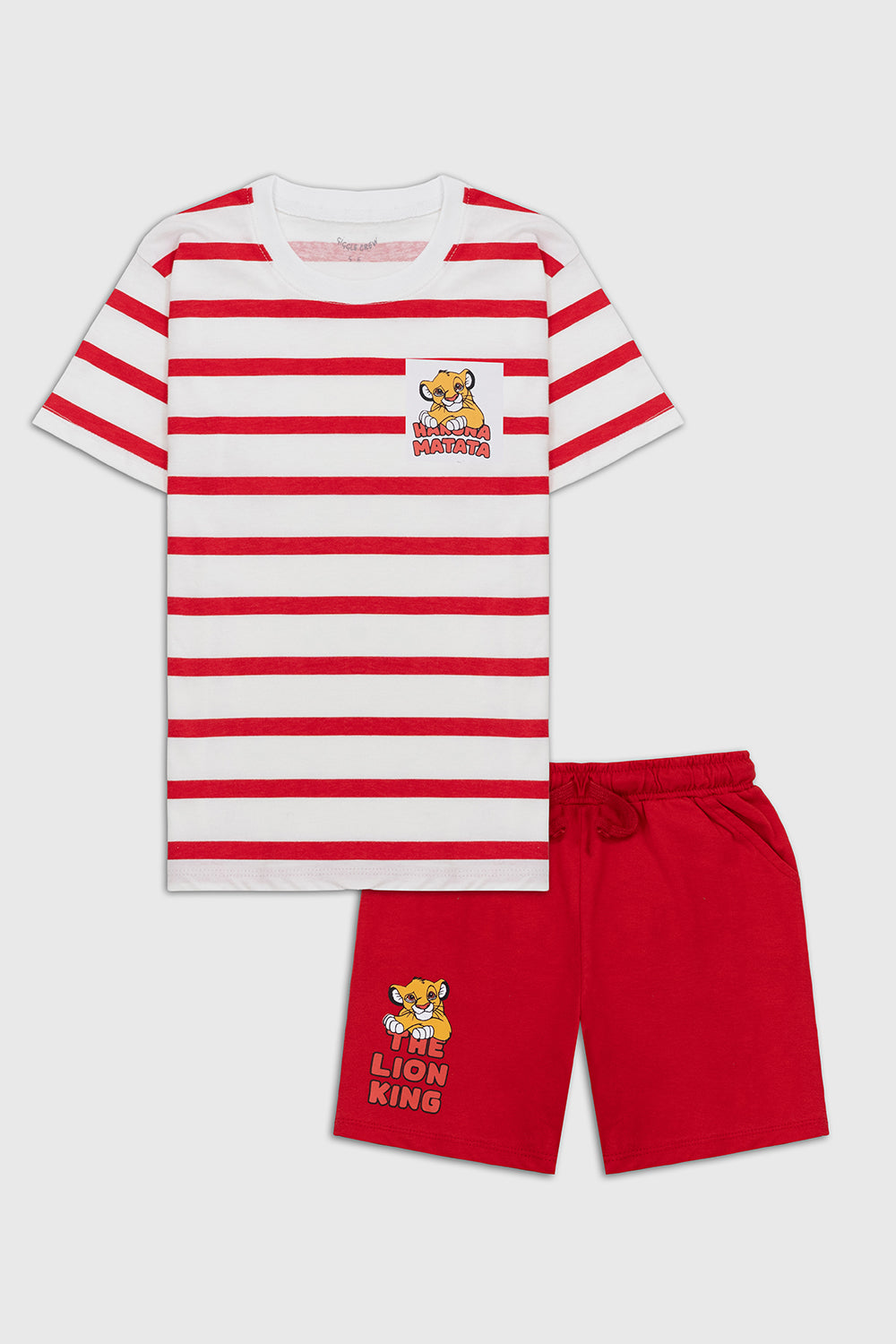 Boys' white and red Striped Set