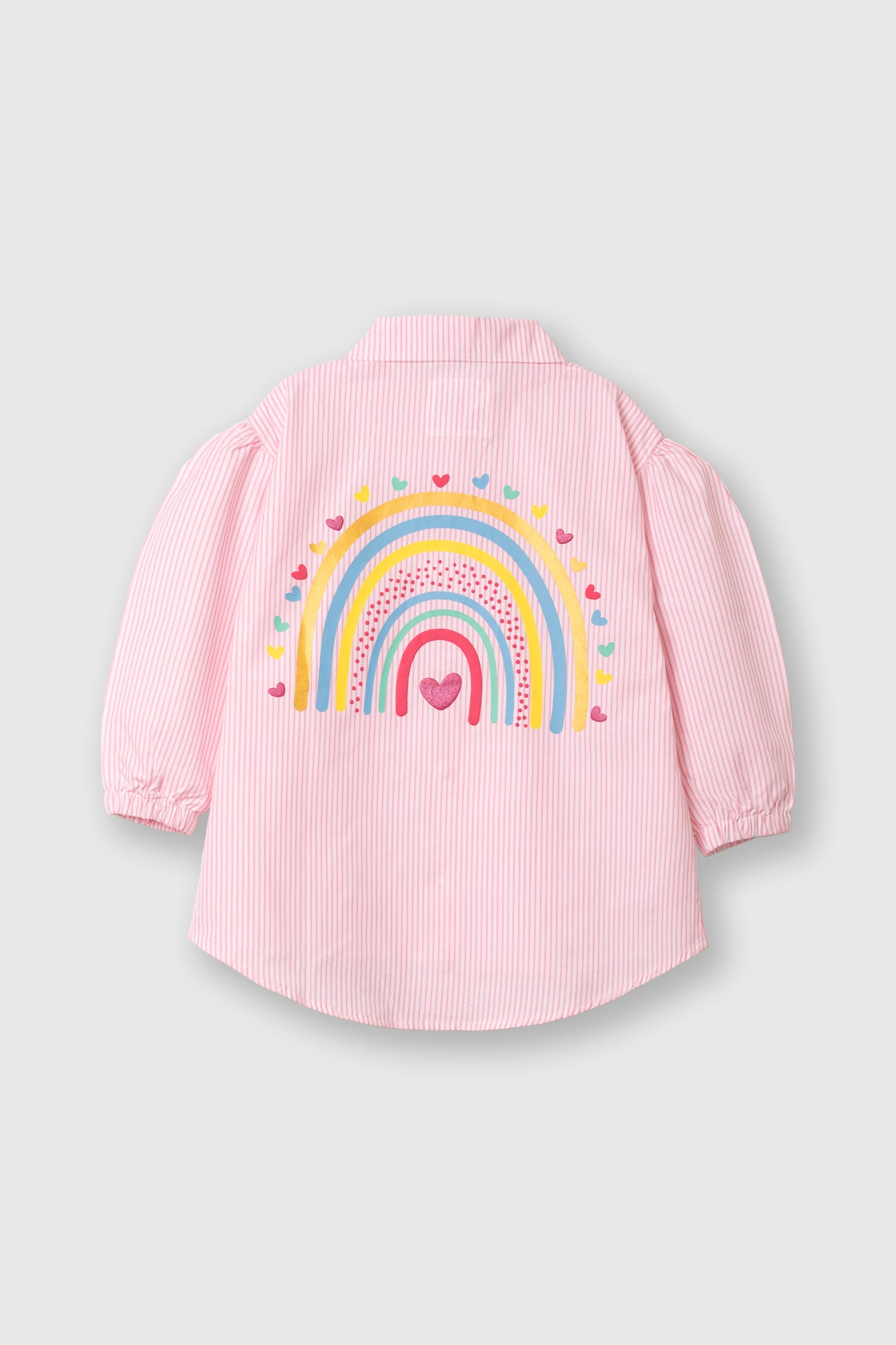 Rainbow Soft Pink Girls cotton shirt