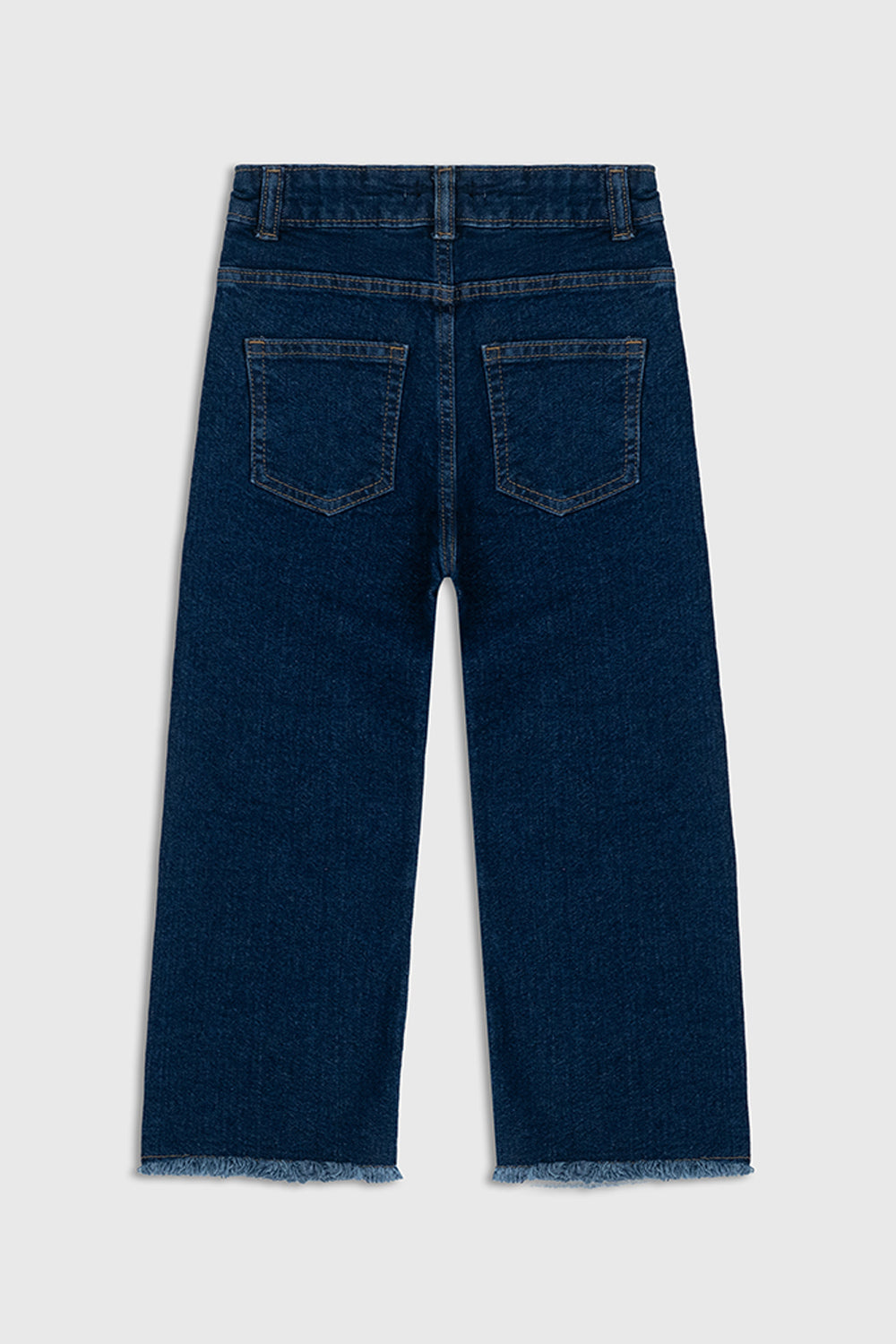 Straight-leg floral embroidered jeans