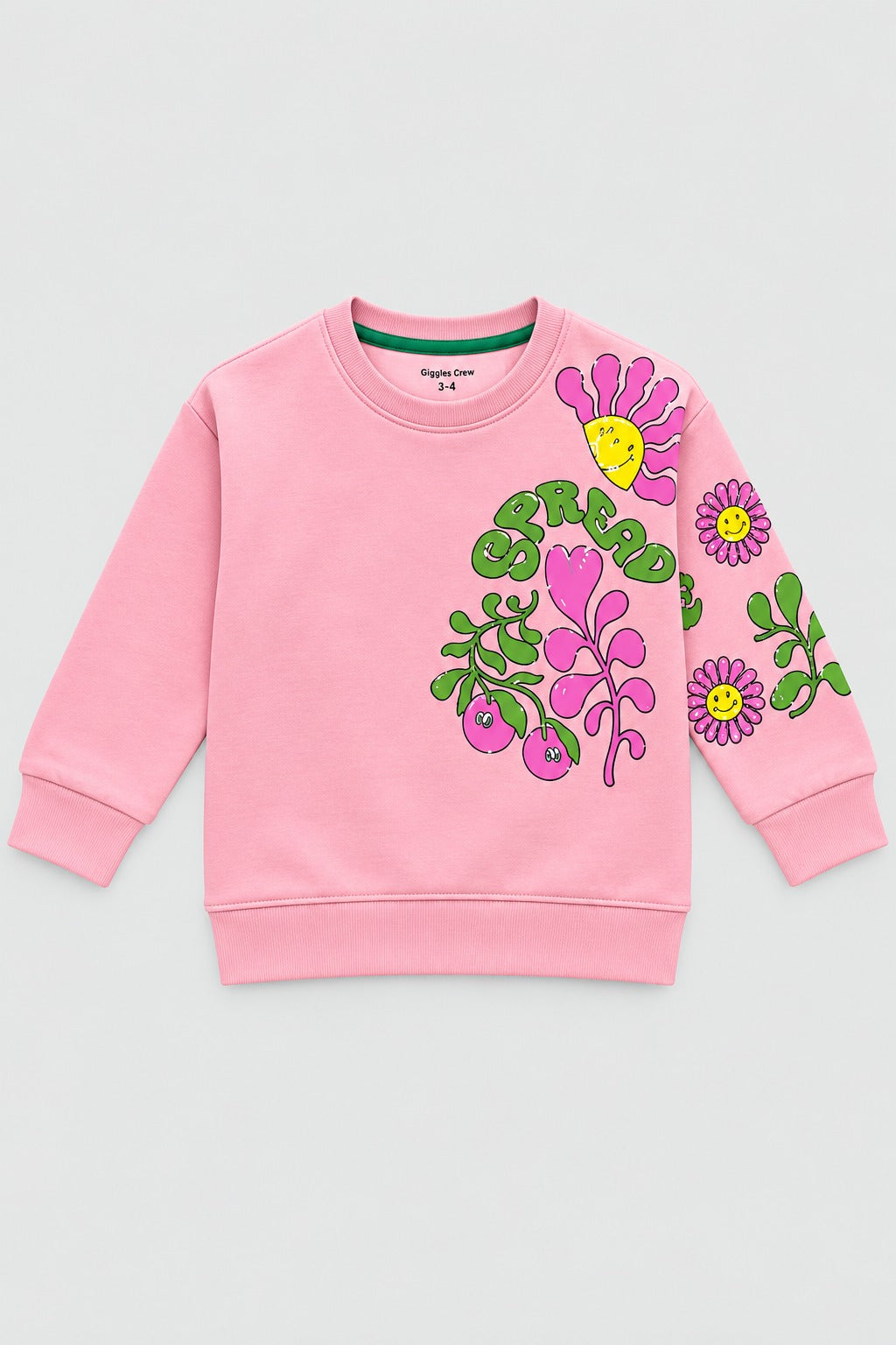 Girls spread print sweatshirt